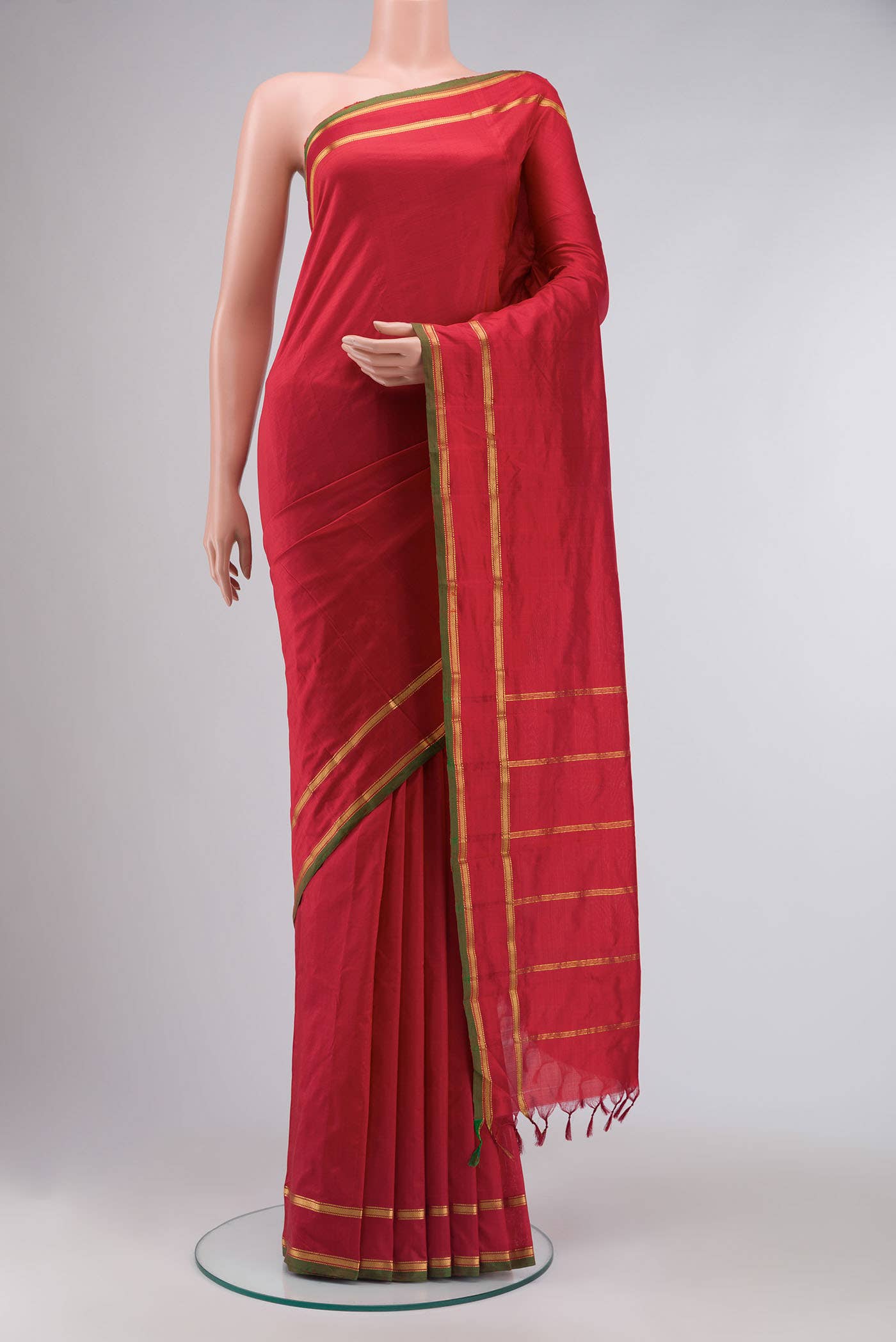 Maroon Kanchipuram Silk Saree