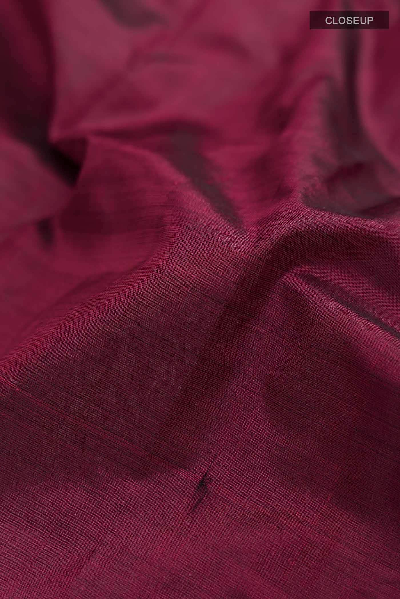 Maroon Kanchipuram Silk Saree