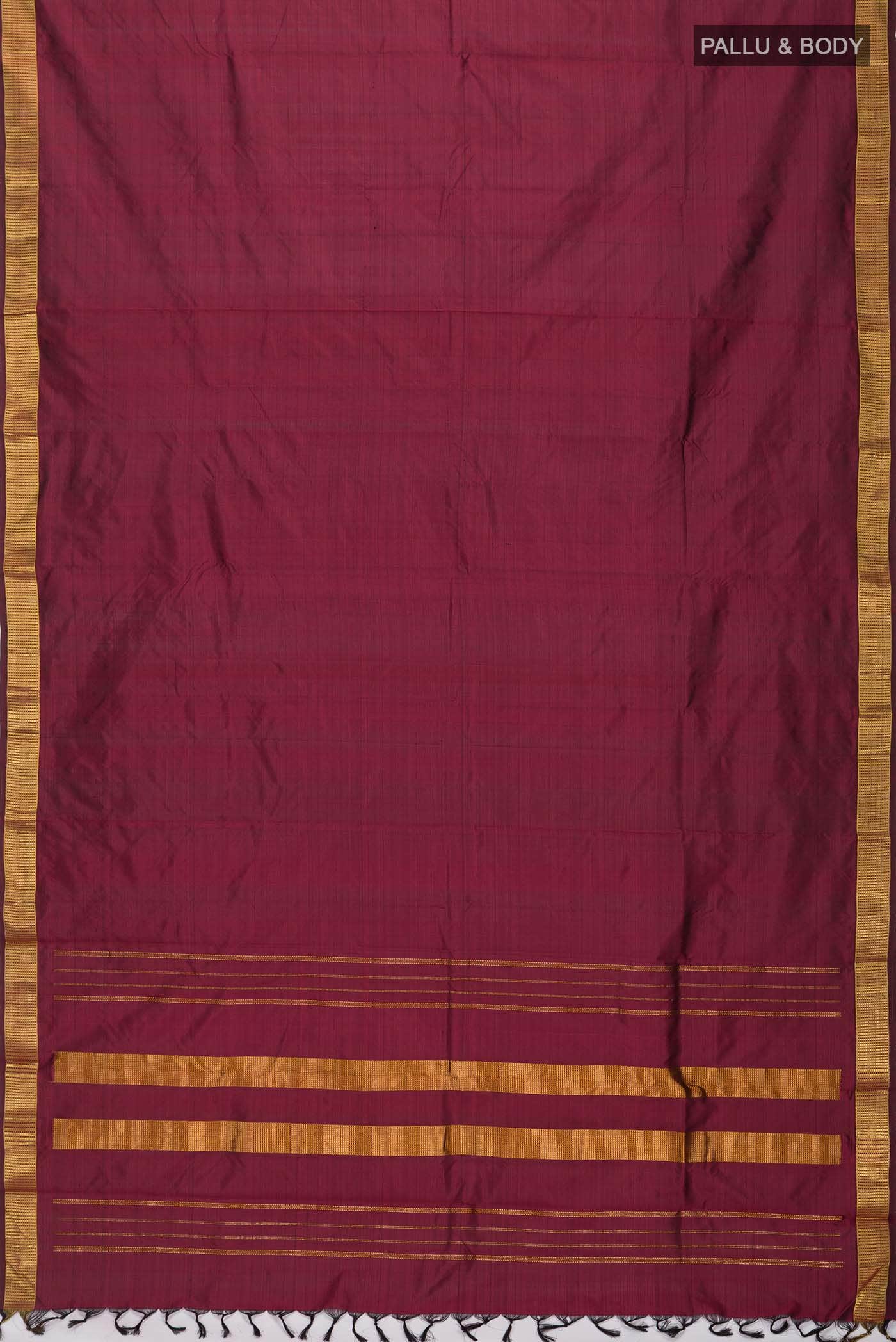 Maroon Kanchipuram Silk Saree