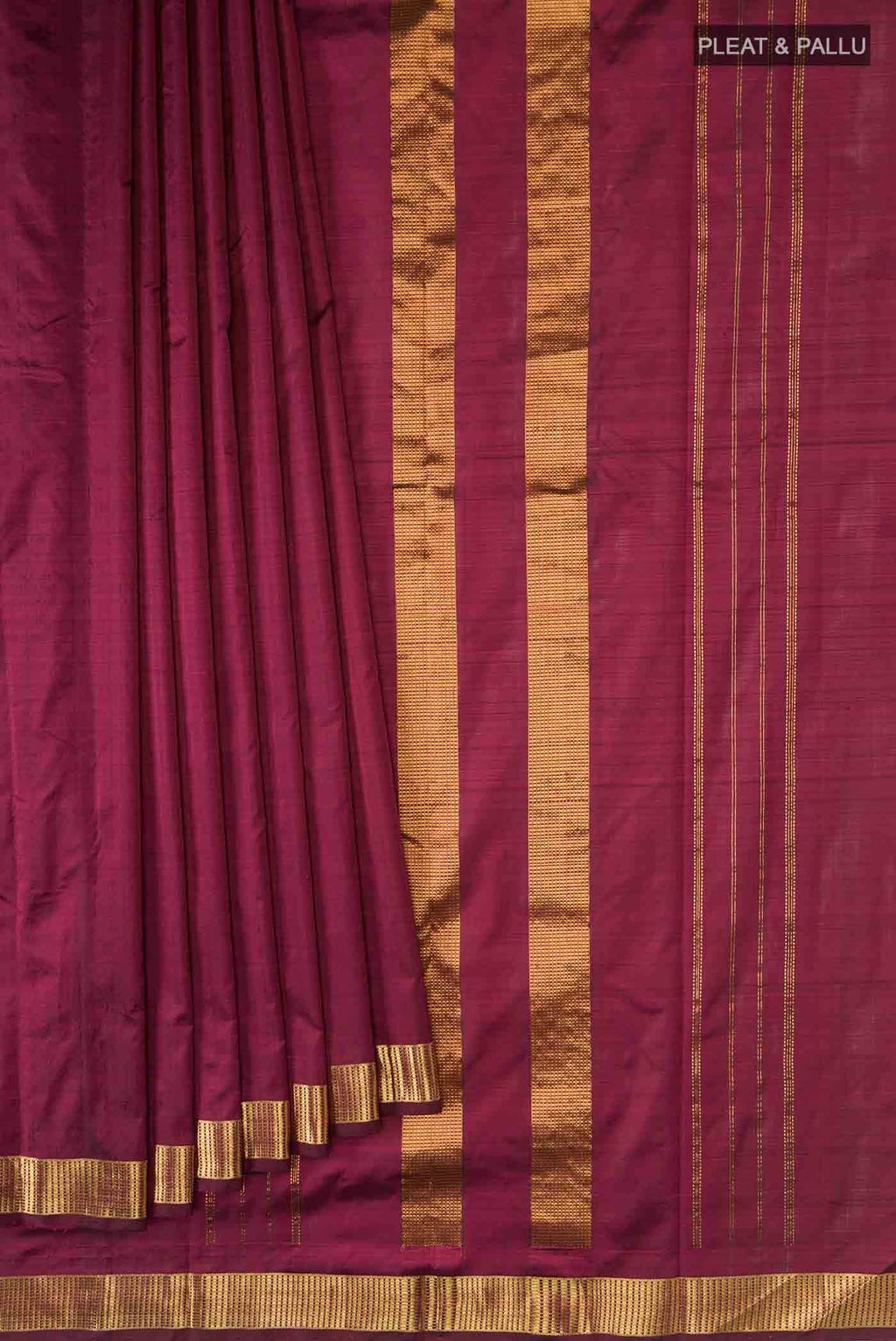 Maroon Kanchipuram Silk Saree