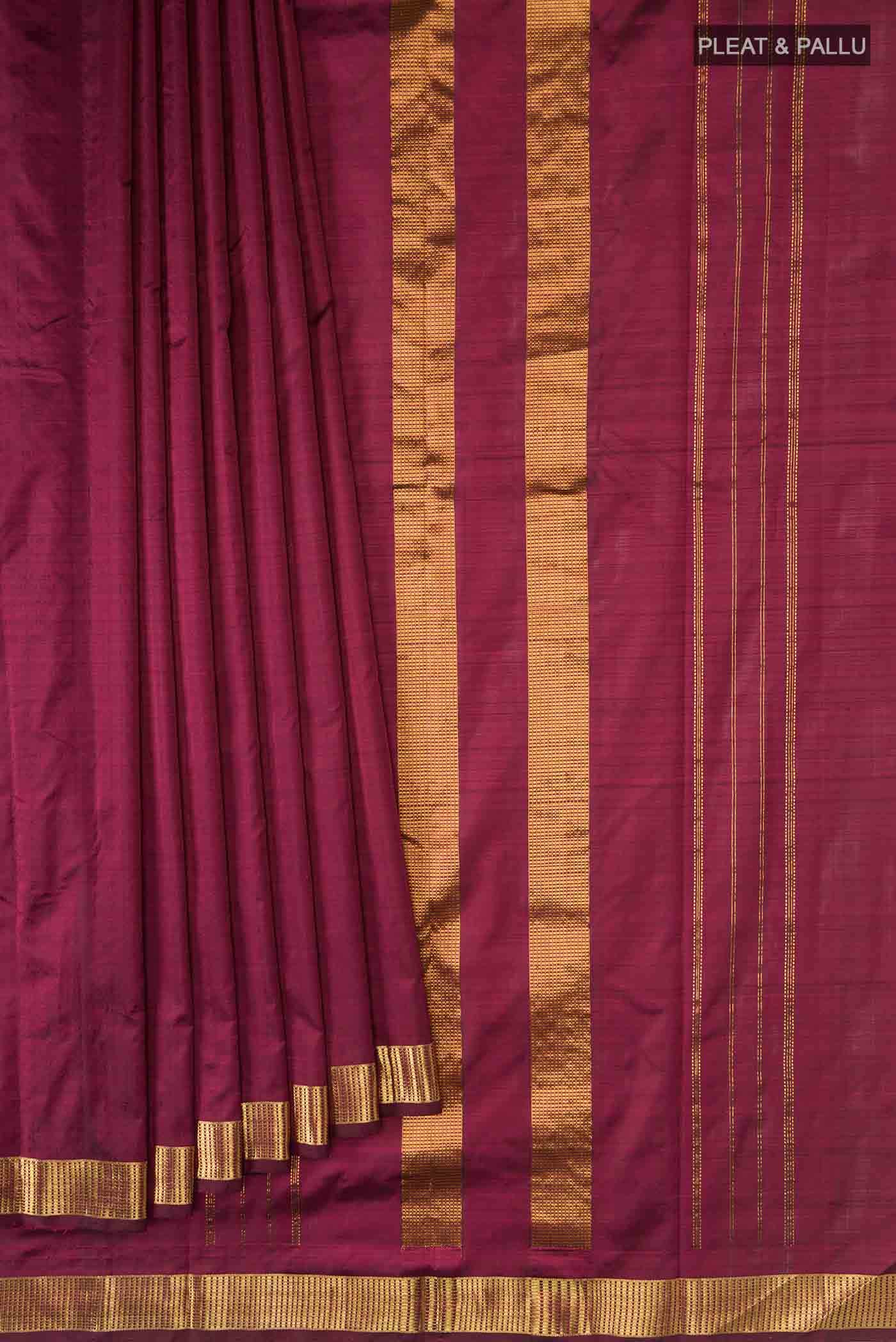Maroon Kanchipuram Silk Saree
