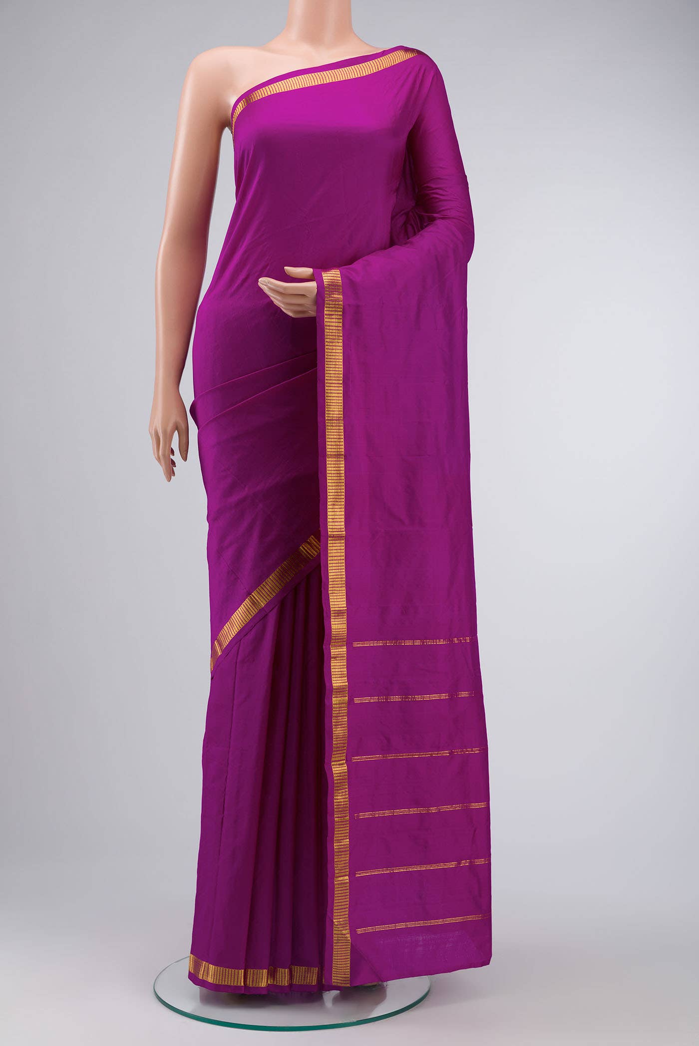 Magenta Kanchipuram Silk Saree