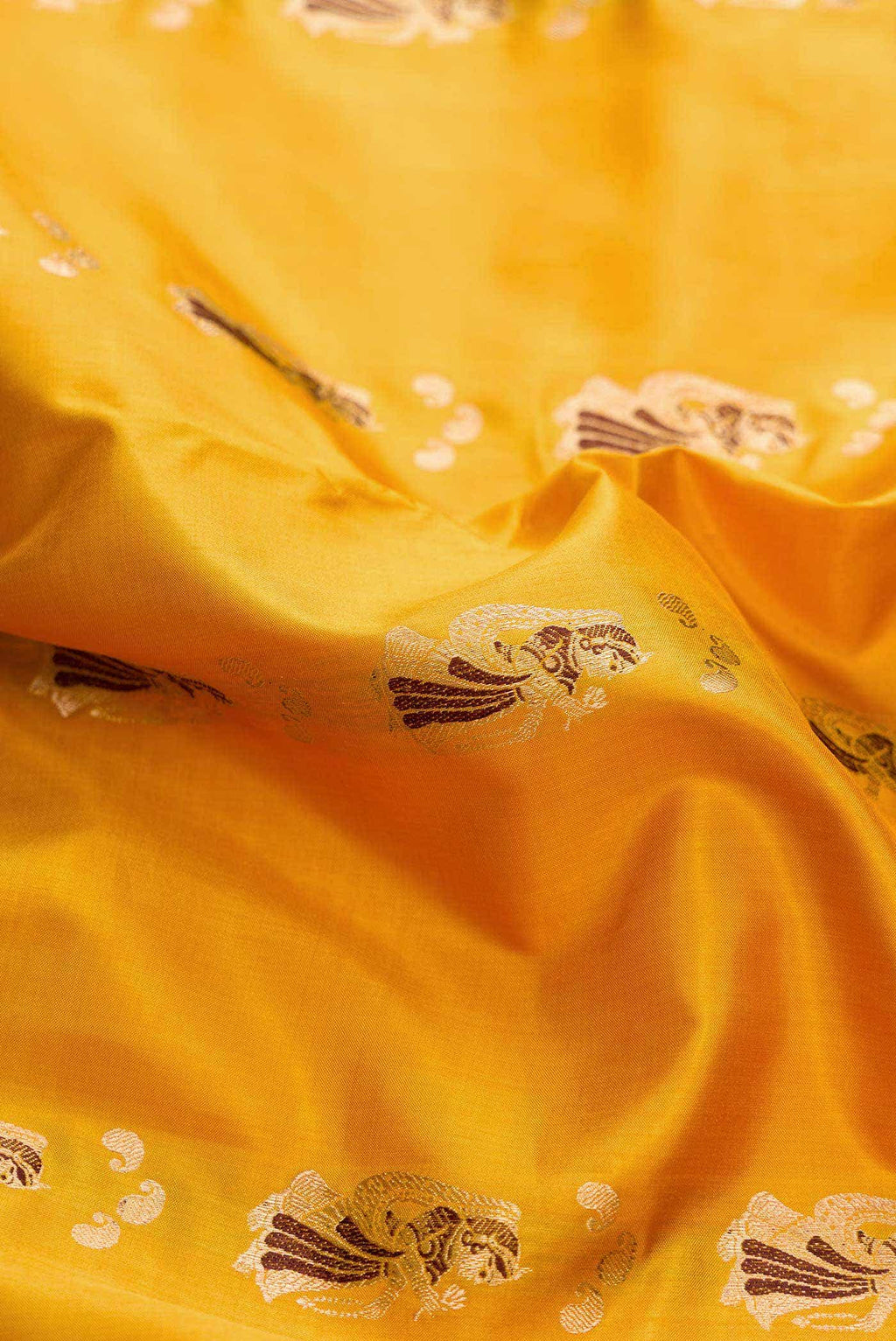 Mustard Dual Tone Baluchari Silk Saree