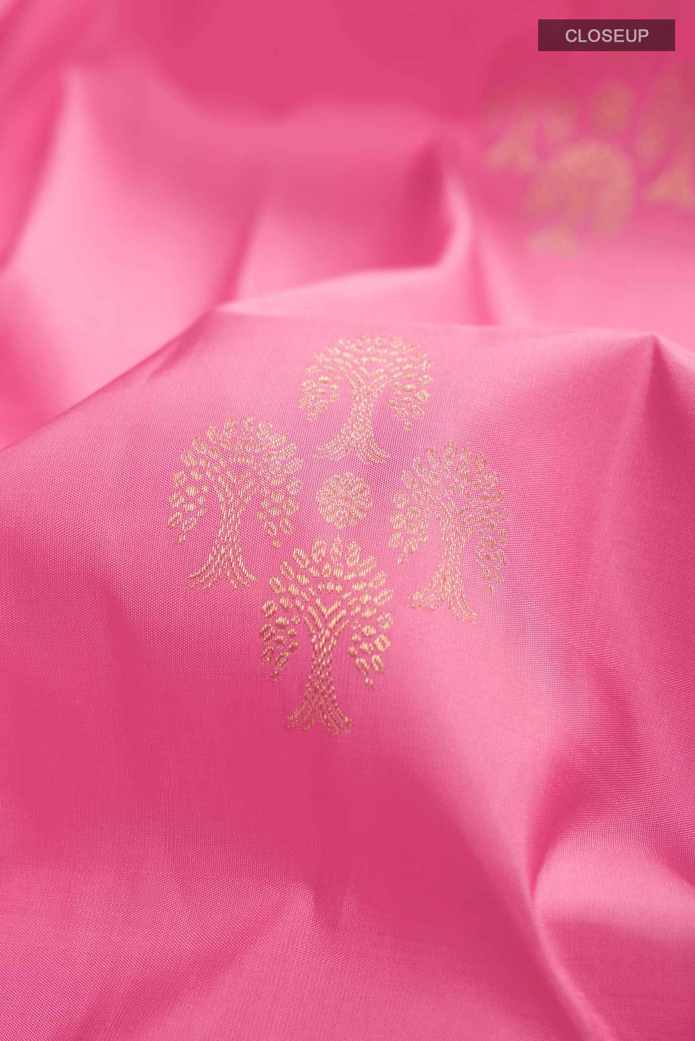 Pink Kanchipuram Silk Saree