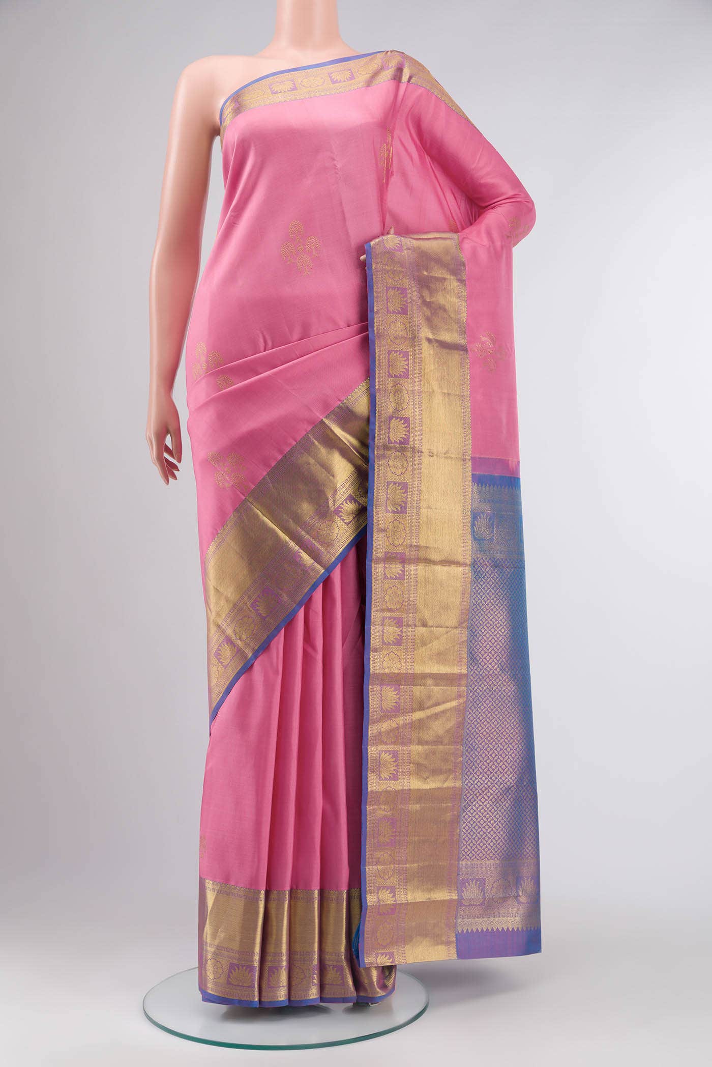 Pink Kanchipuram Silk Saree