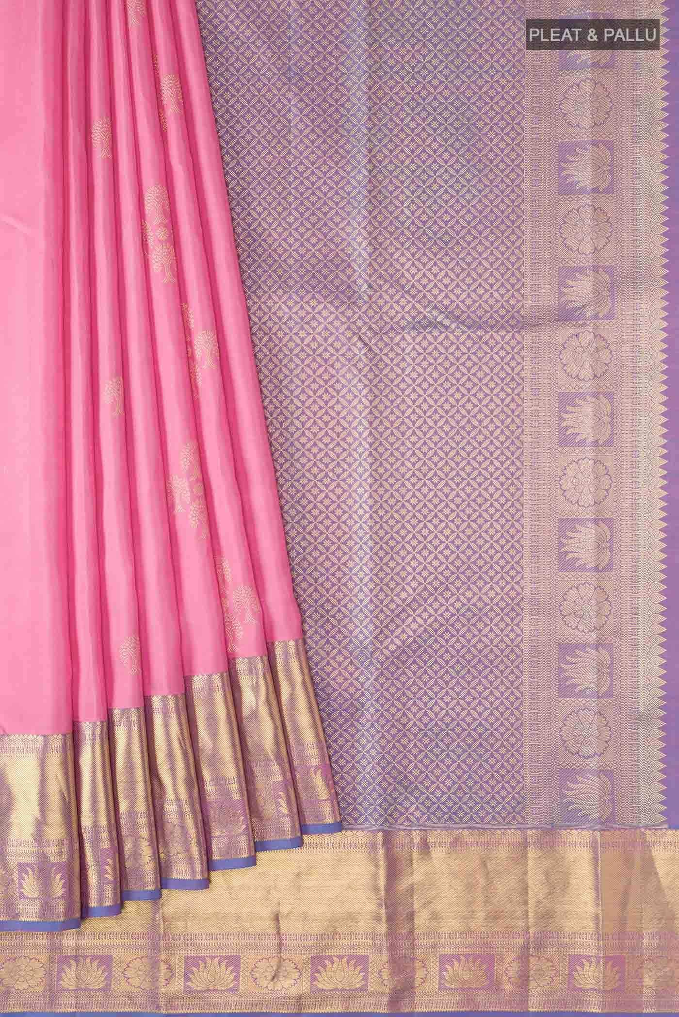 Pink Kanchipuram Silk Saree