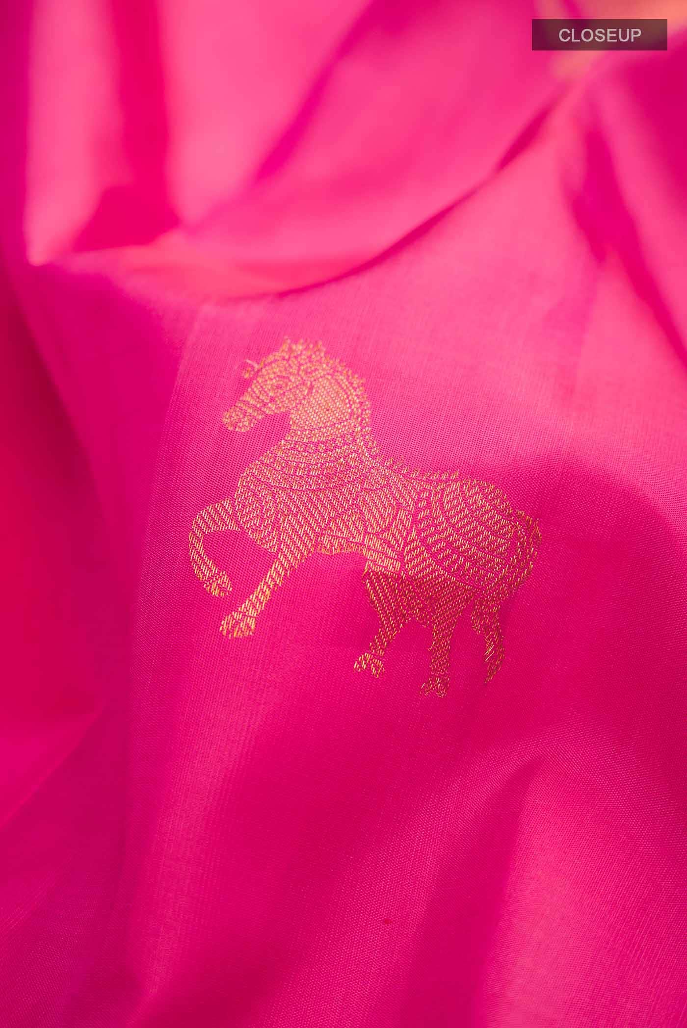 Pink Kanchipuram Silk Saree