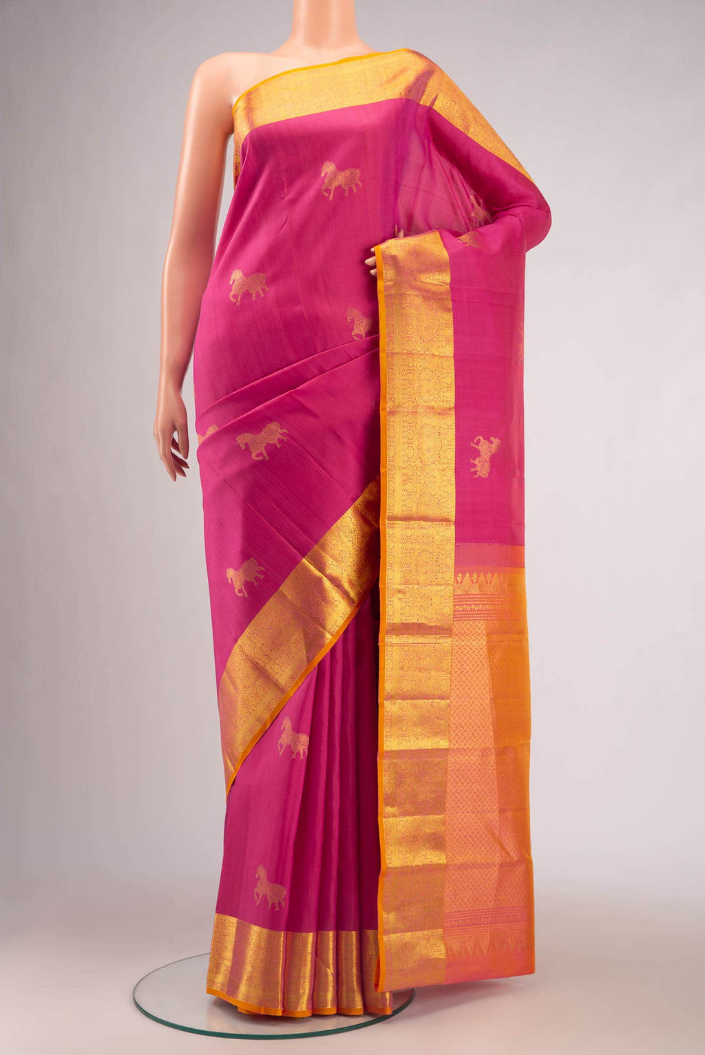 Pink Kanchipuram Silk Saree