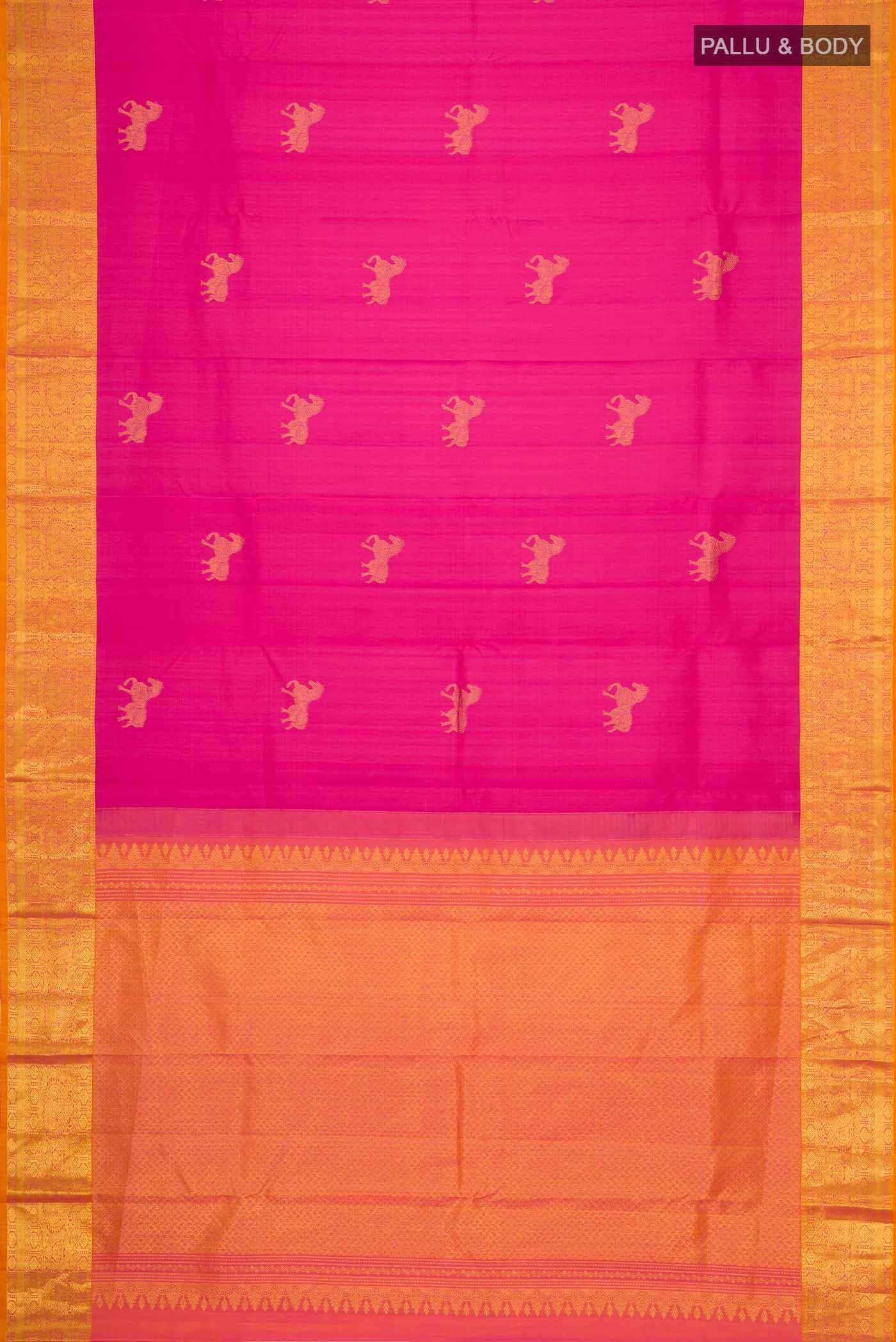 Pink Kanchipuram Silk Saree