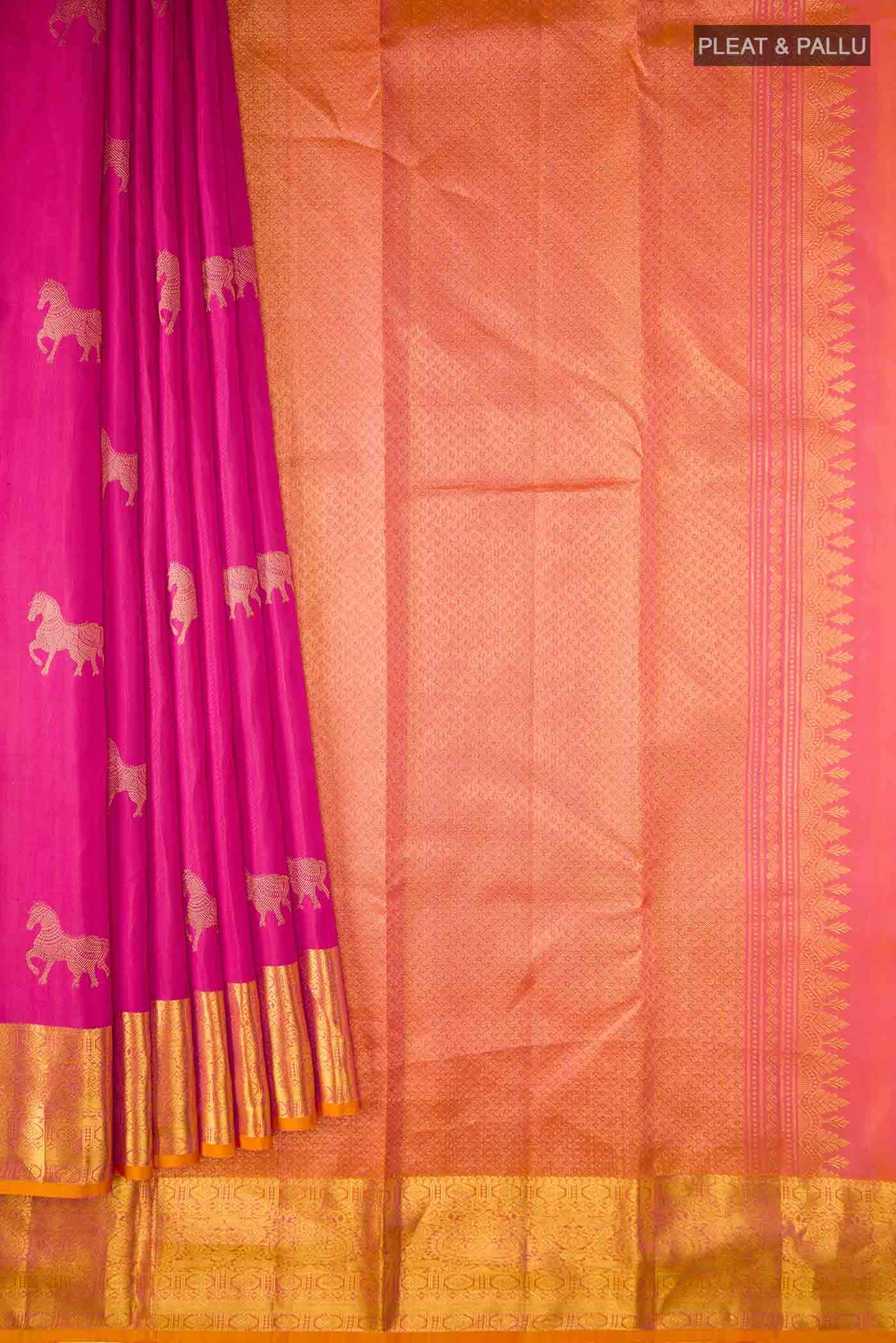 Pink Kanchipuram Silk Saree