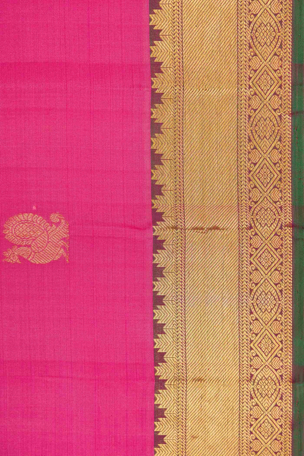 Pink Dual Tone Kanchipuram Silk Saree