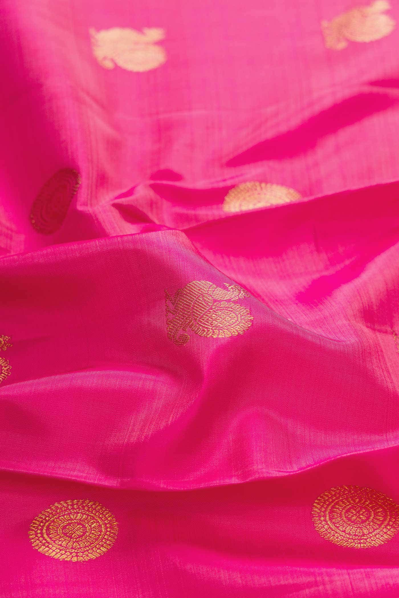 Pink Dual Tone Kanchipuram Silk Saree