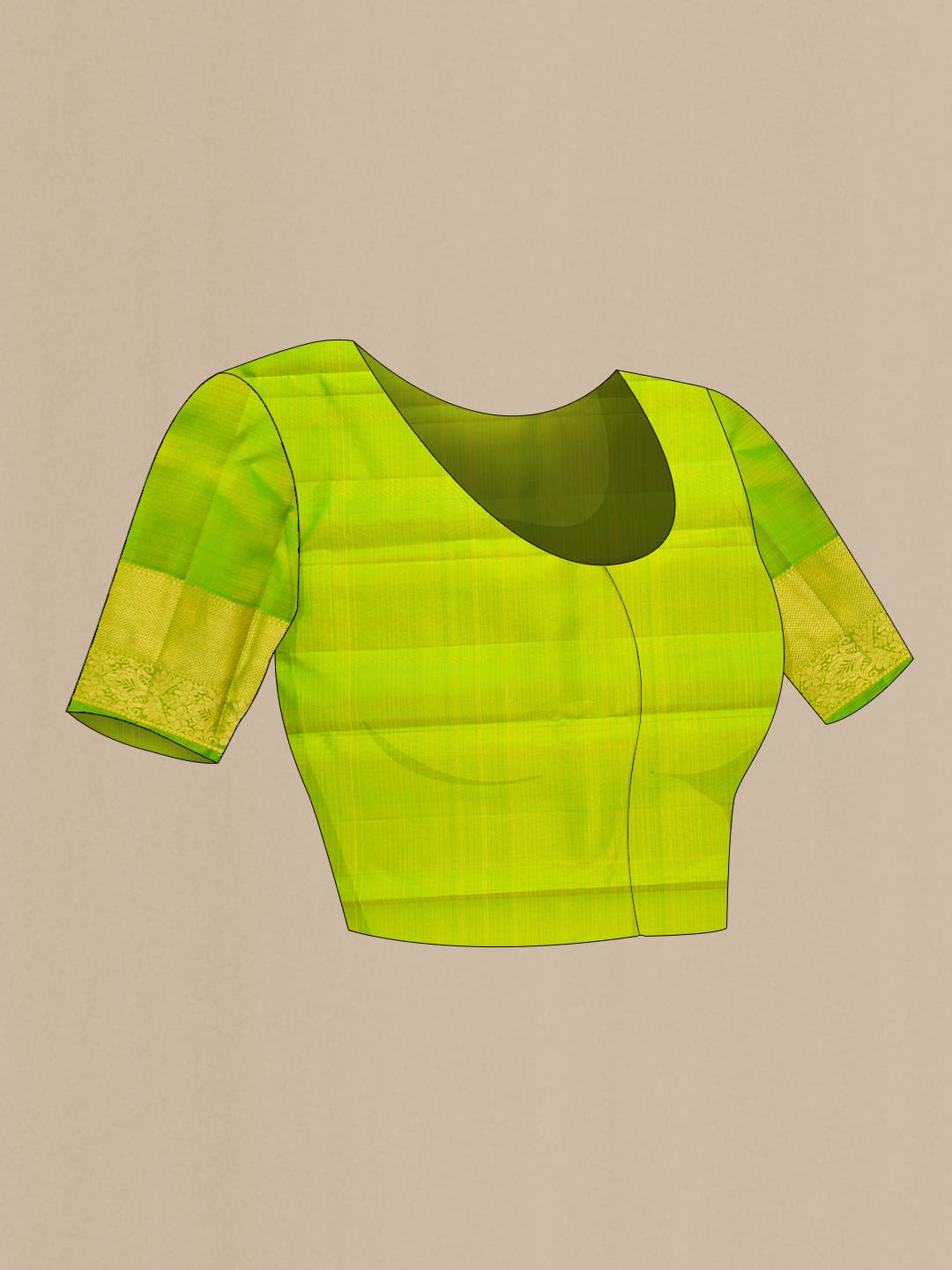 Orange Dual Tone Kanchipuram Silk Saree