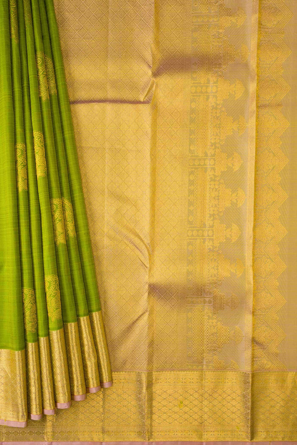 Green Dual Tone Kanchipuram Silk Saree