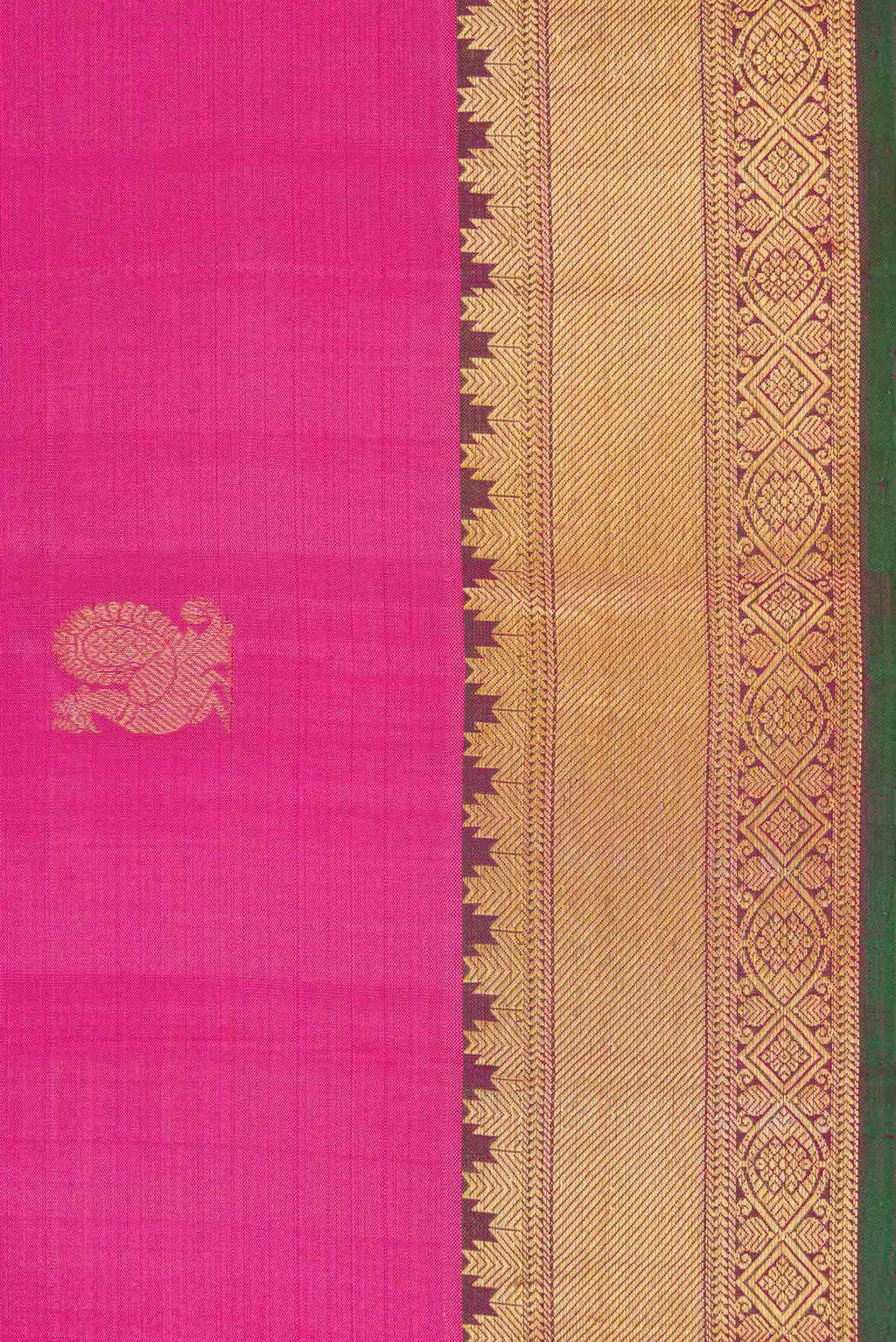 Pink Dual Tone Kanchipuram Silk Saree