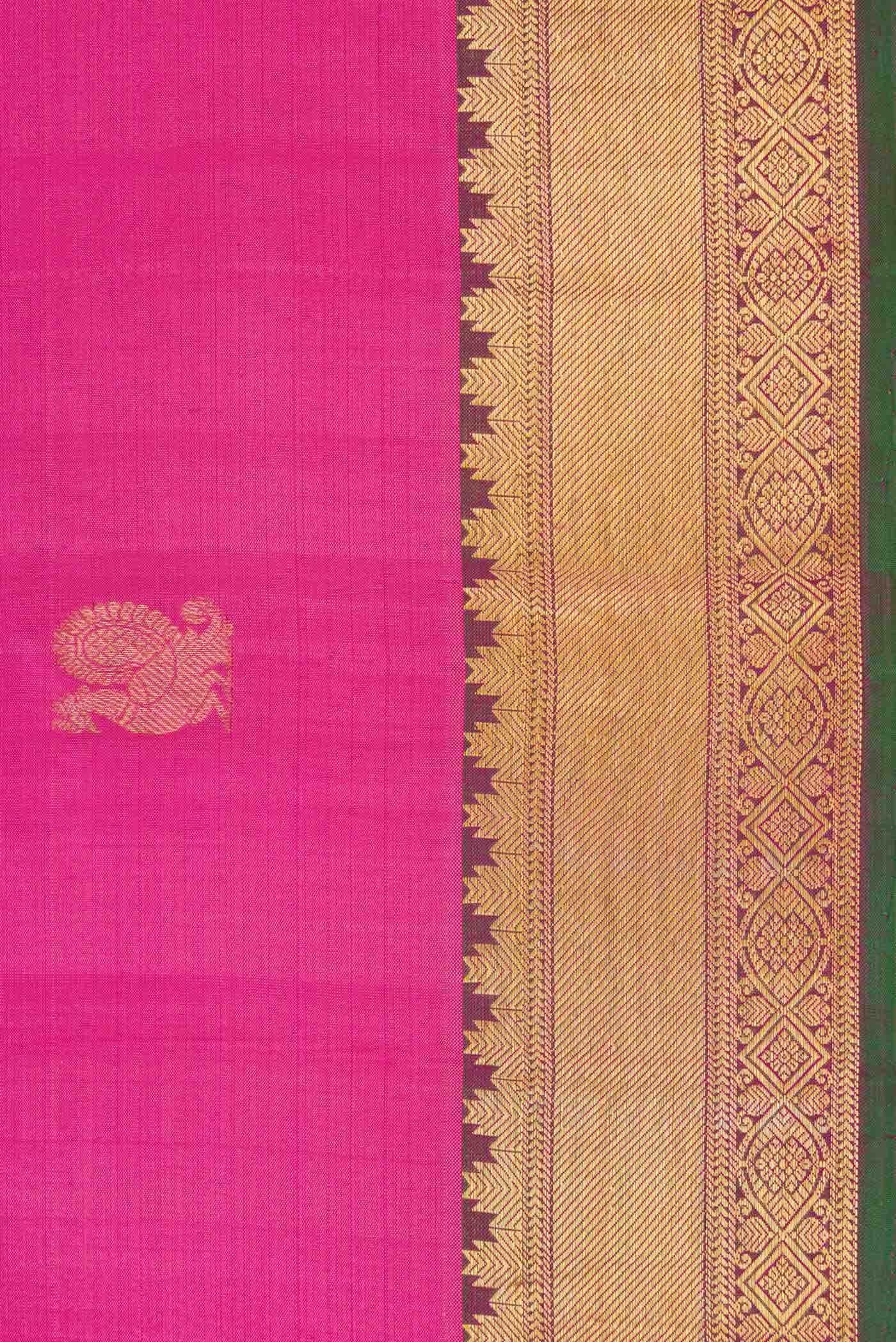 Pink Dual Tone Kanchipuram Silk Saree