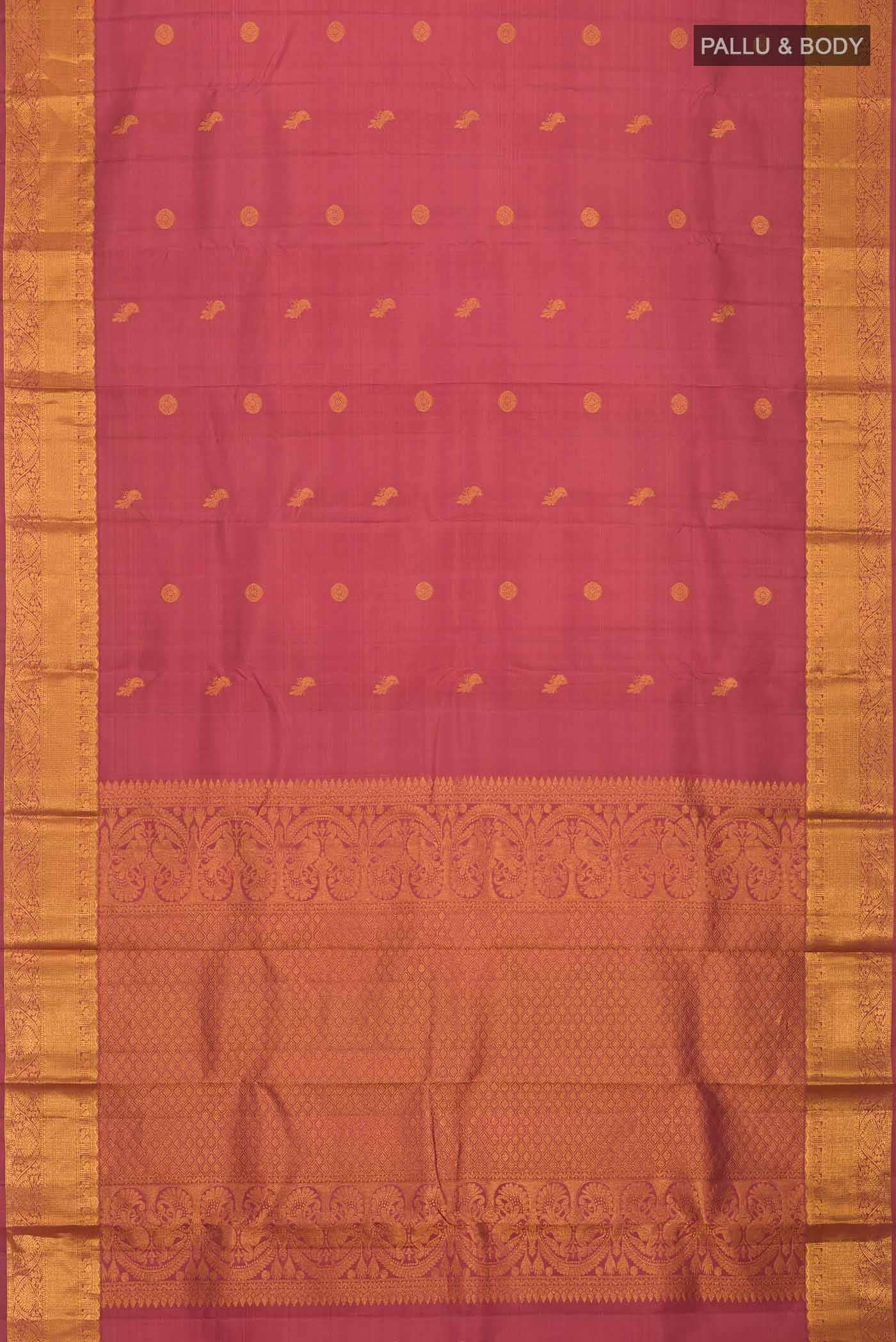 Pink Kanchipuram Silk Saree