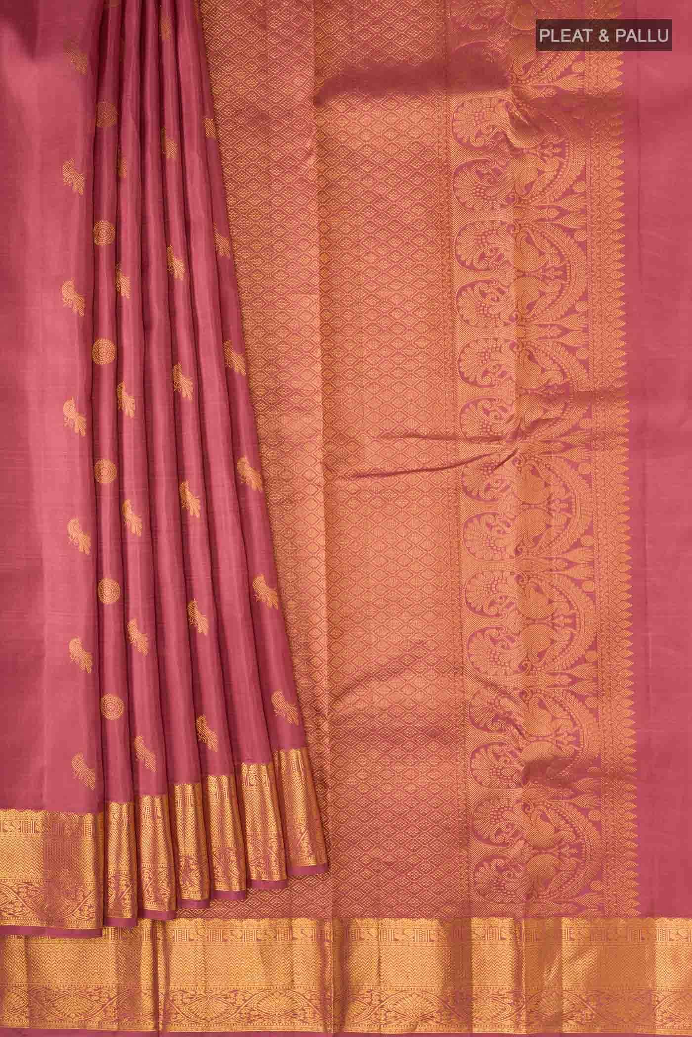 Pink Kanchipuram Silk Saree