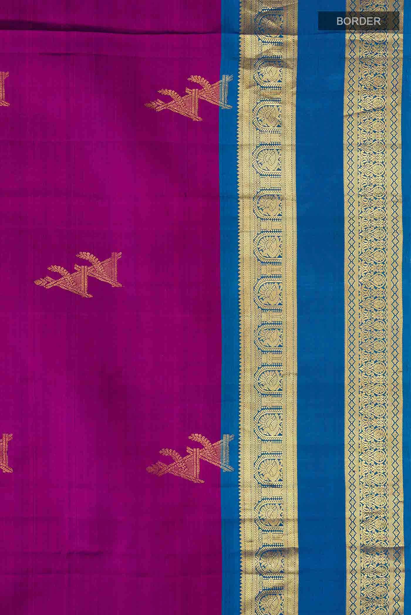 Purple Kanchipuram Silk Saree