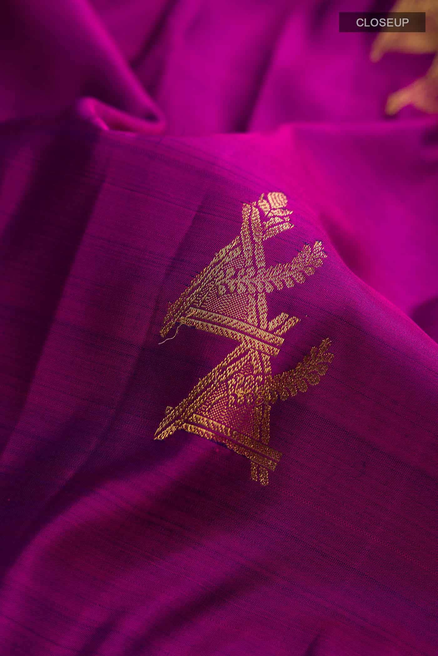 Purple Kanchipuram Silk Saree