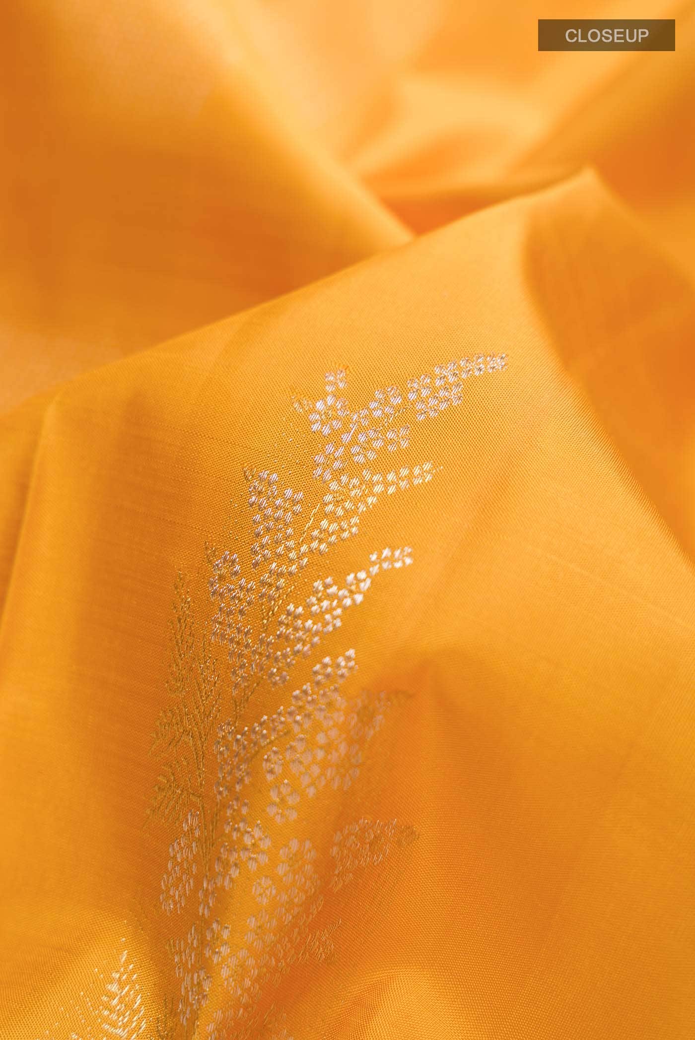 Yellow Kanchipuram Silk Saree