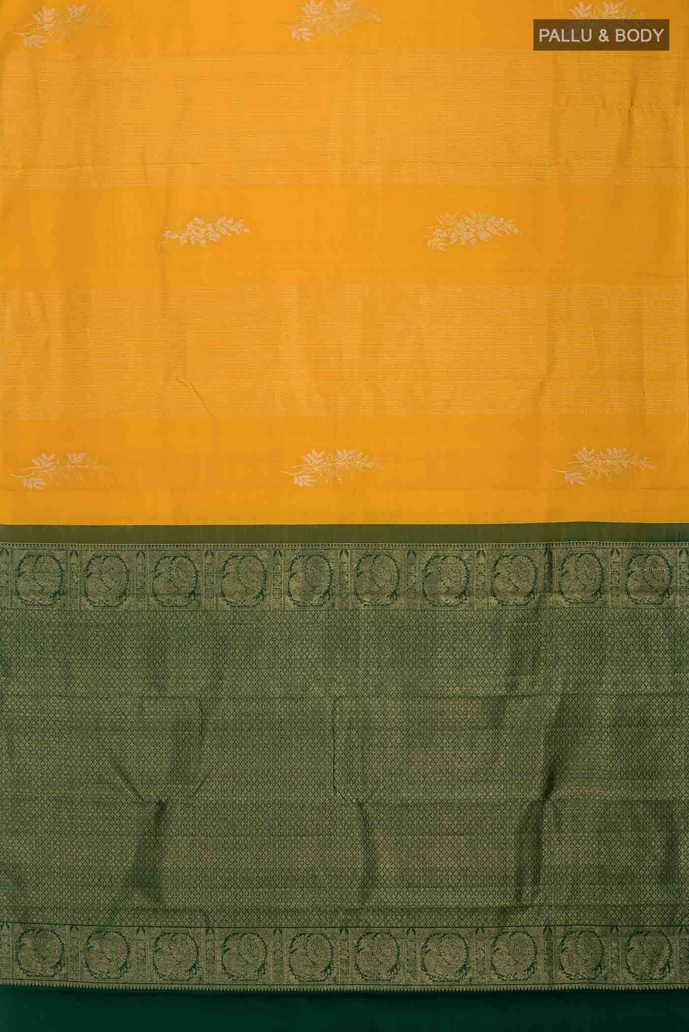 Yellow Kanchipuram Silk Saree