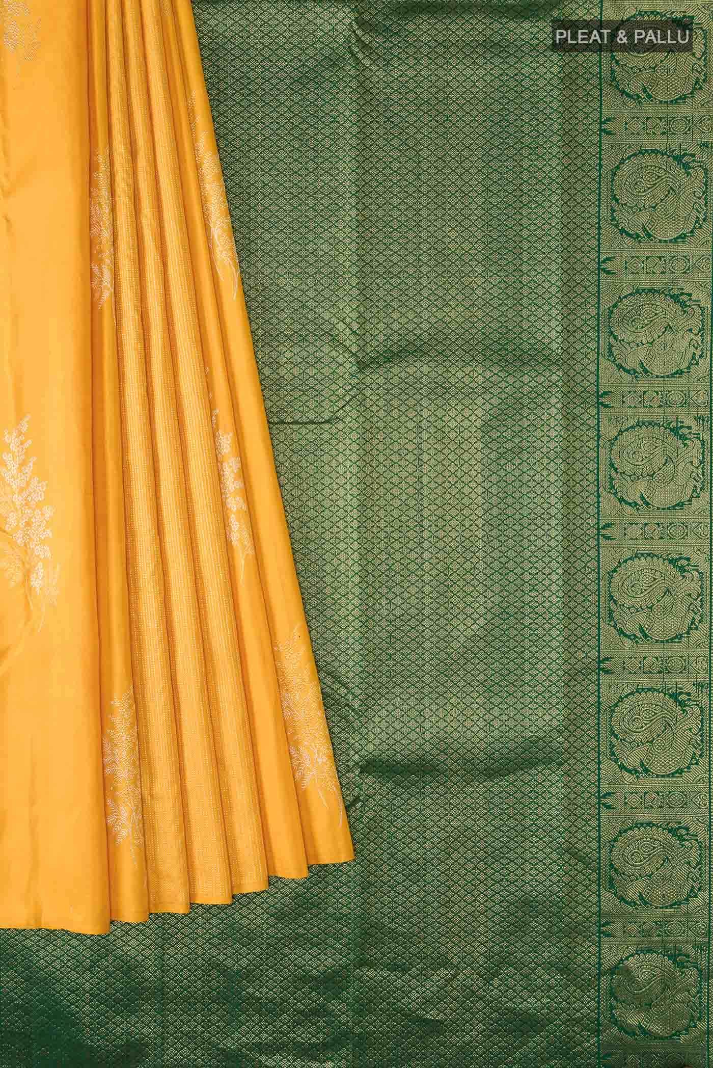 Yellow Kanchipuram Silk Saree