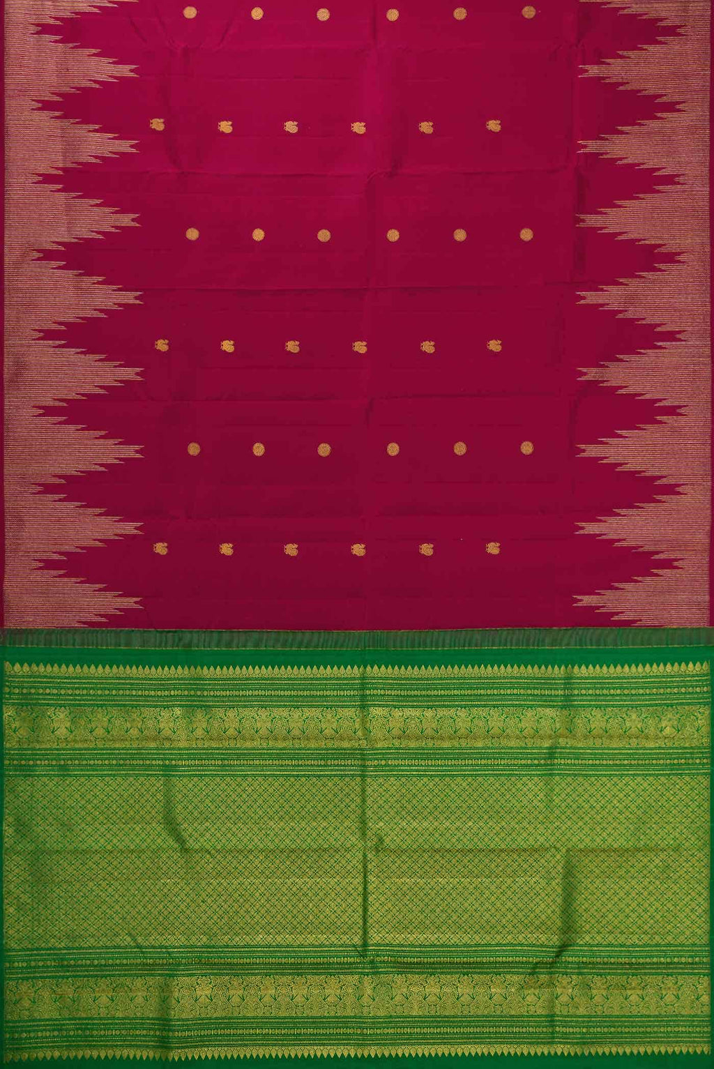 Maroon Dual Tone Kanchipuram Silk Saree