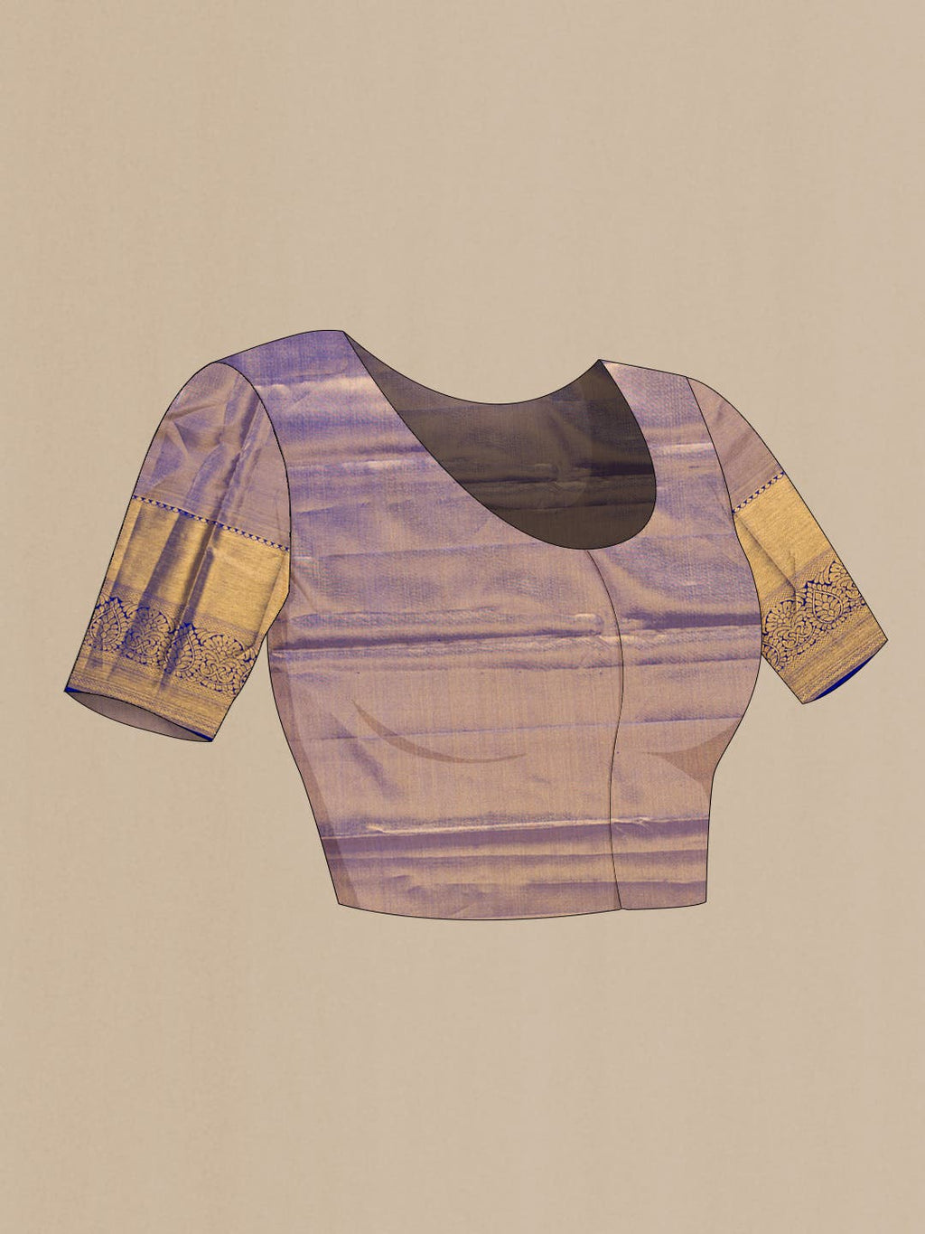 Gold Dual Tone Kanchipuram Tissue Silk Saree