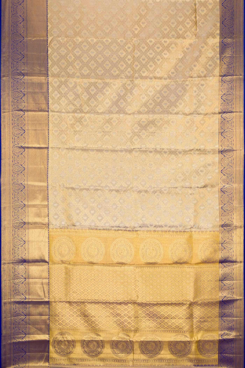 Gold Dual Tone Kanchipuram Tissue Silk Saree