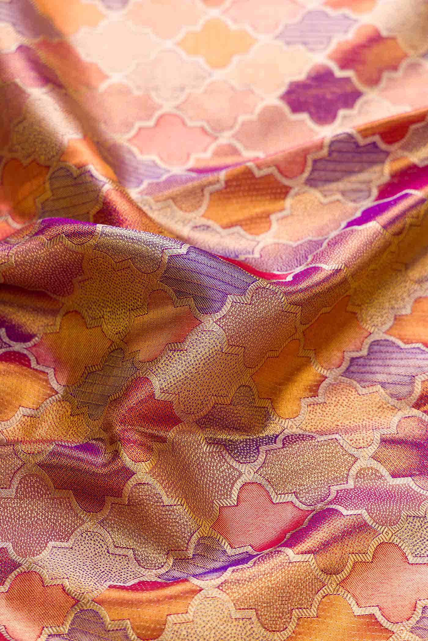 Blue Dual Tone Kanchipuram Tissue Silk Saree