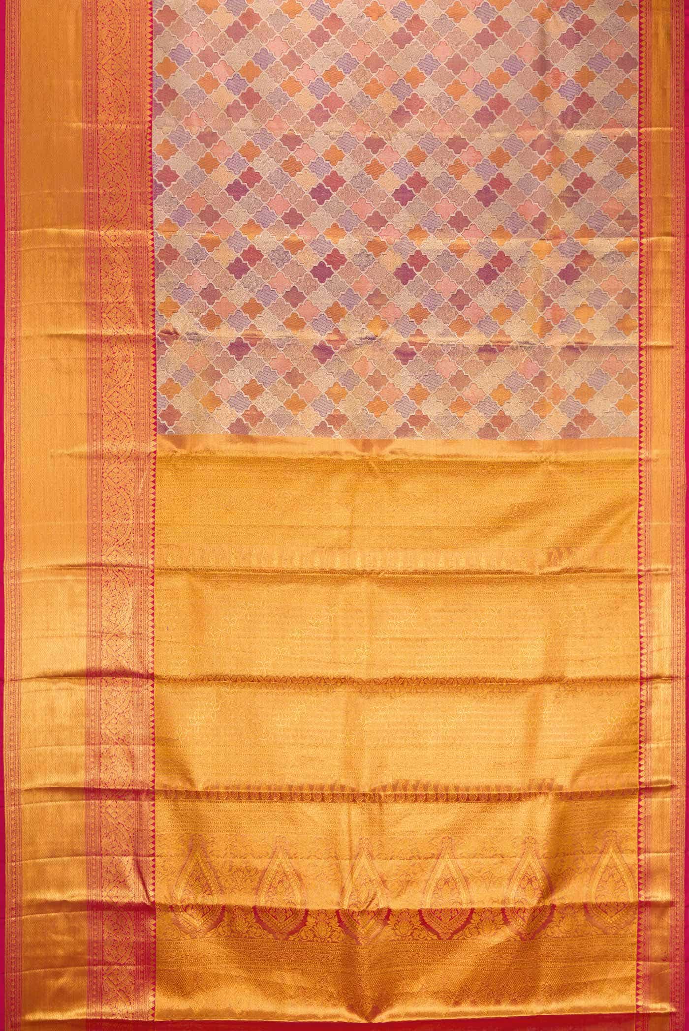 Blue Dual Tone Kanchipuram Tissue Silk Saree