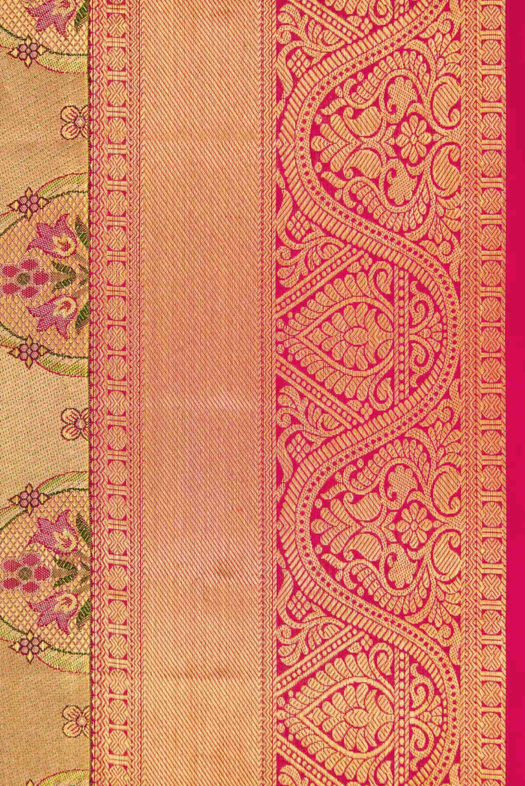 Gold Dual Tone Kanchipuram Tissue Silk Saree