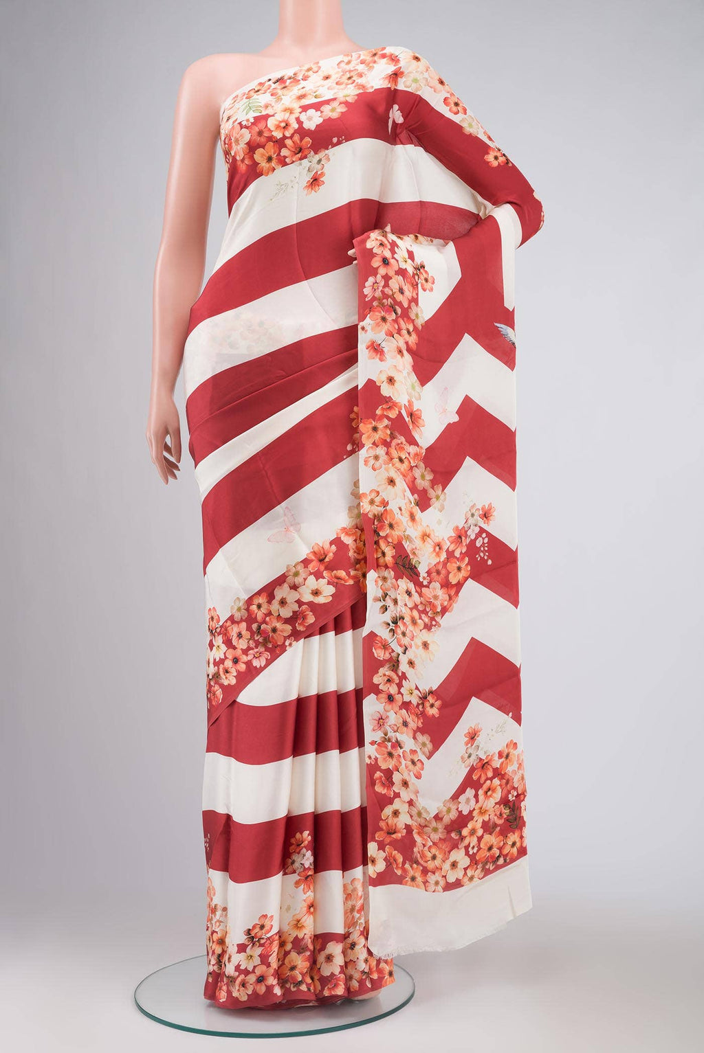 Multi Satin Silk Saree
