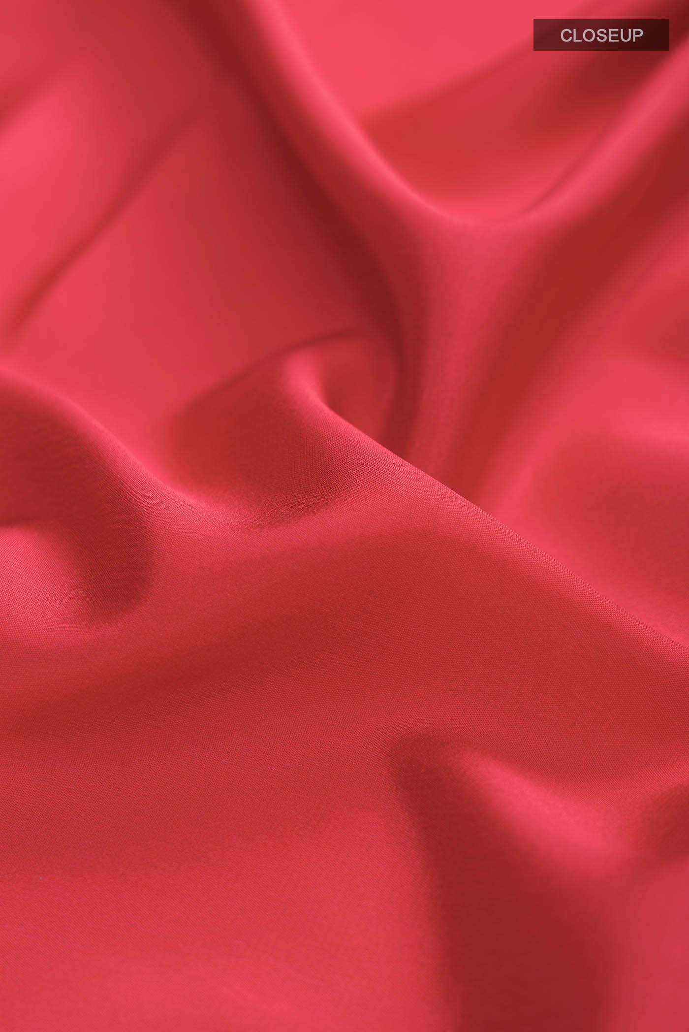 Red Mysore Crepe Saree
