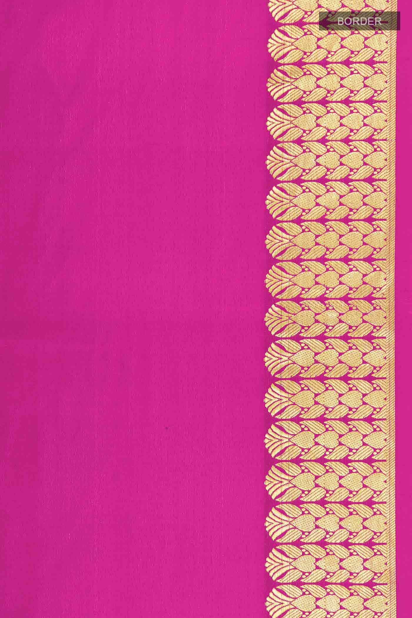 Pink Mysore Crepe Saree