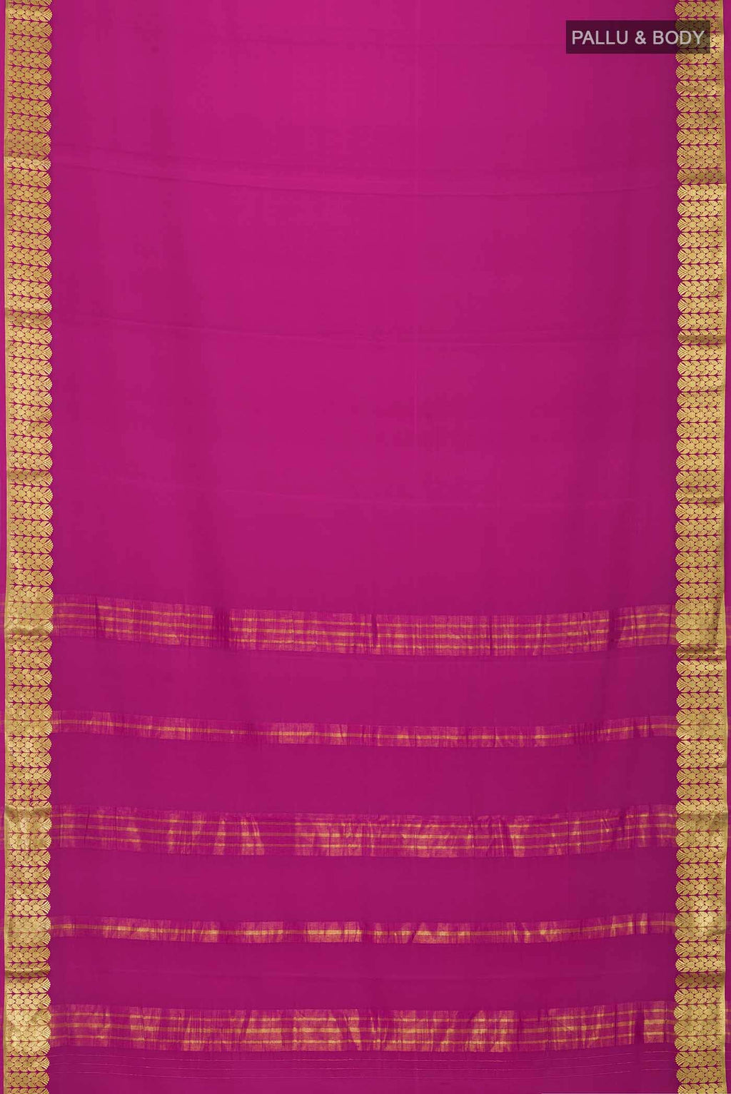 Pink Mysore Crepe Saree