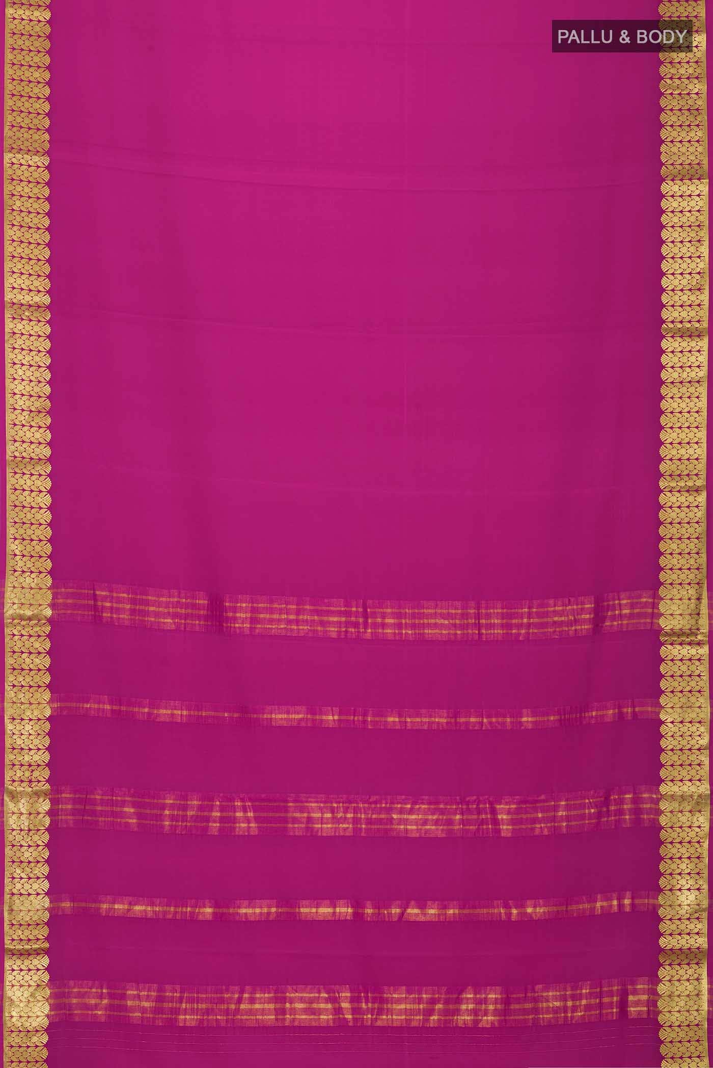 Pink Mysore Crepe Saree