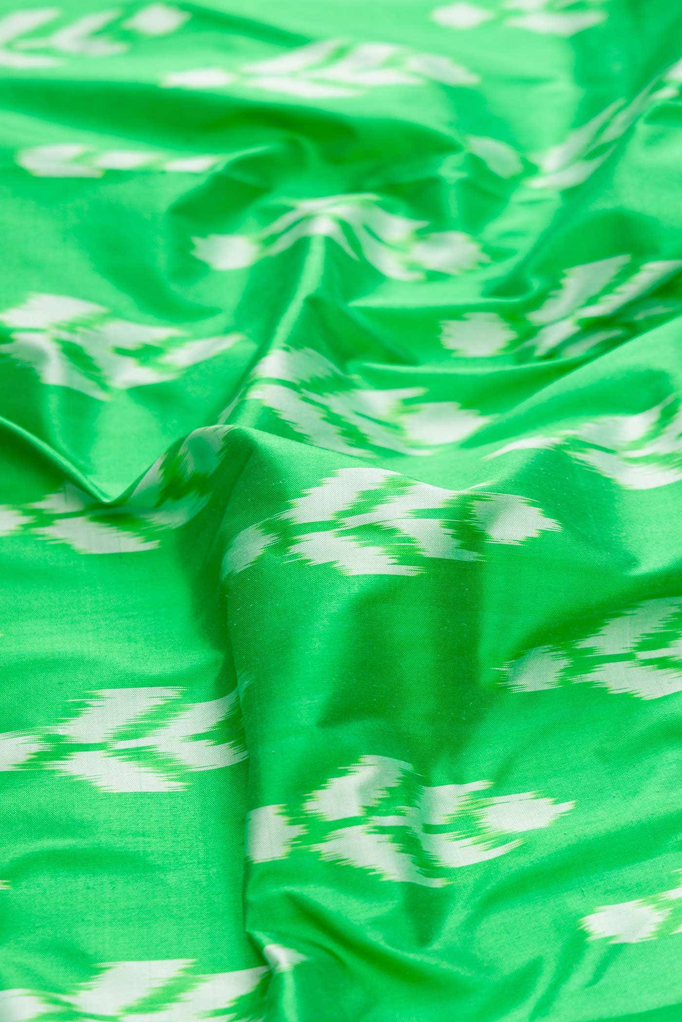 Green Dual Tone Double Ikat Saree