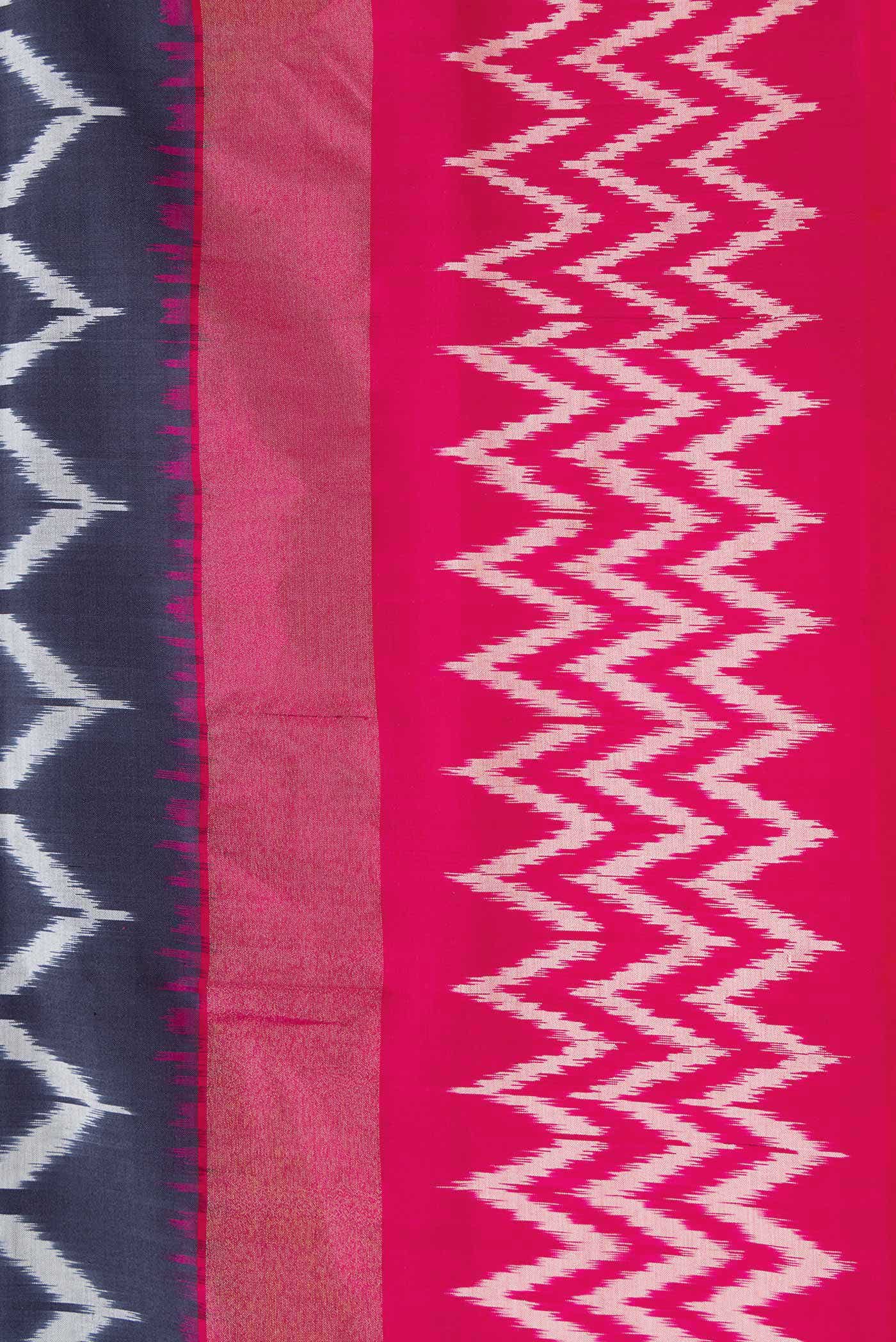 Grey Dual Tone Double Ikat Saree