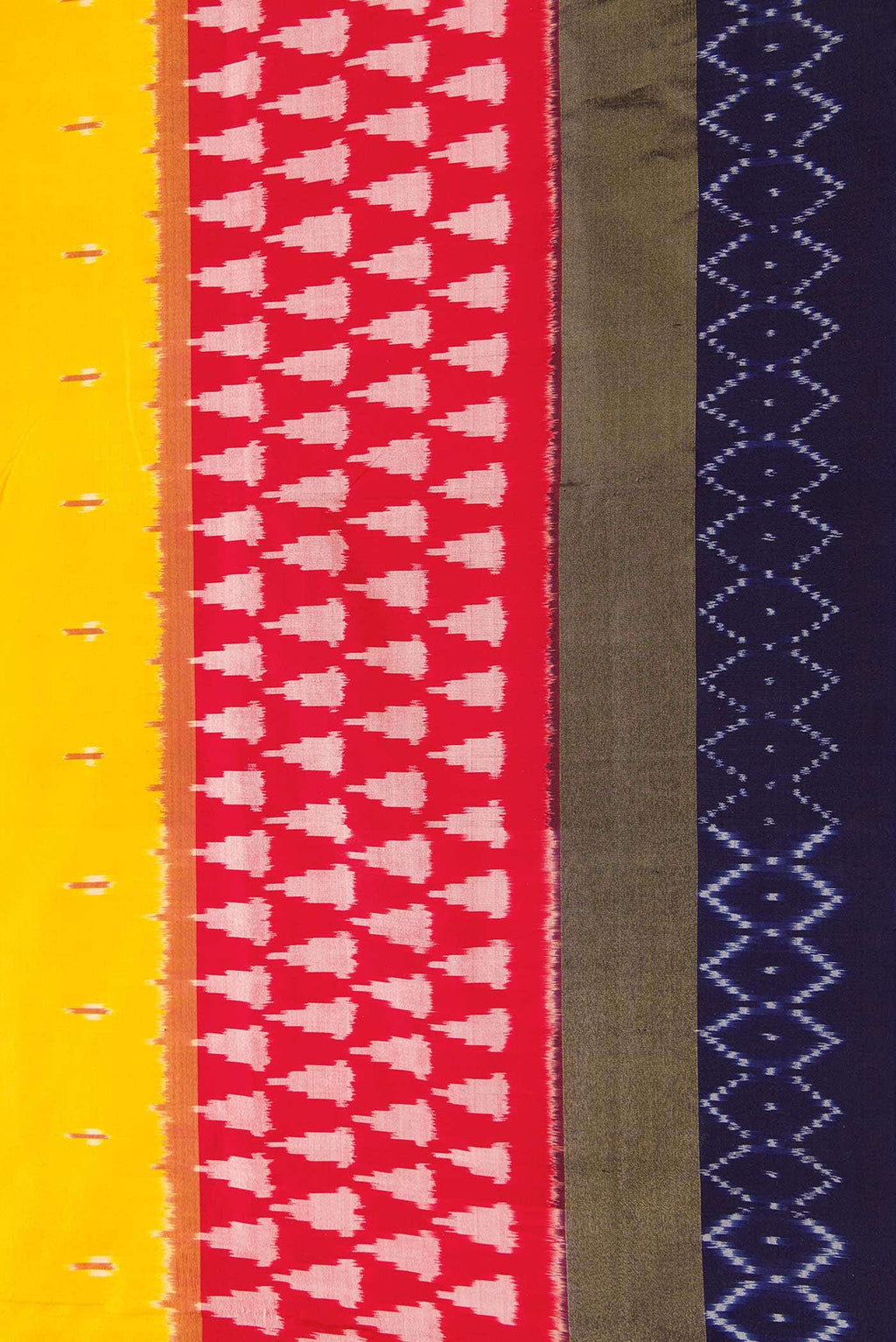 Yellow Double Ikat Saree
