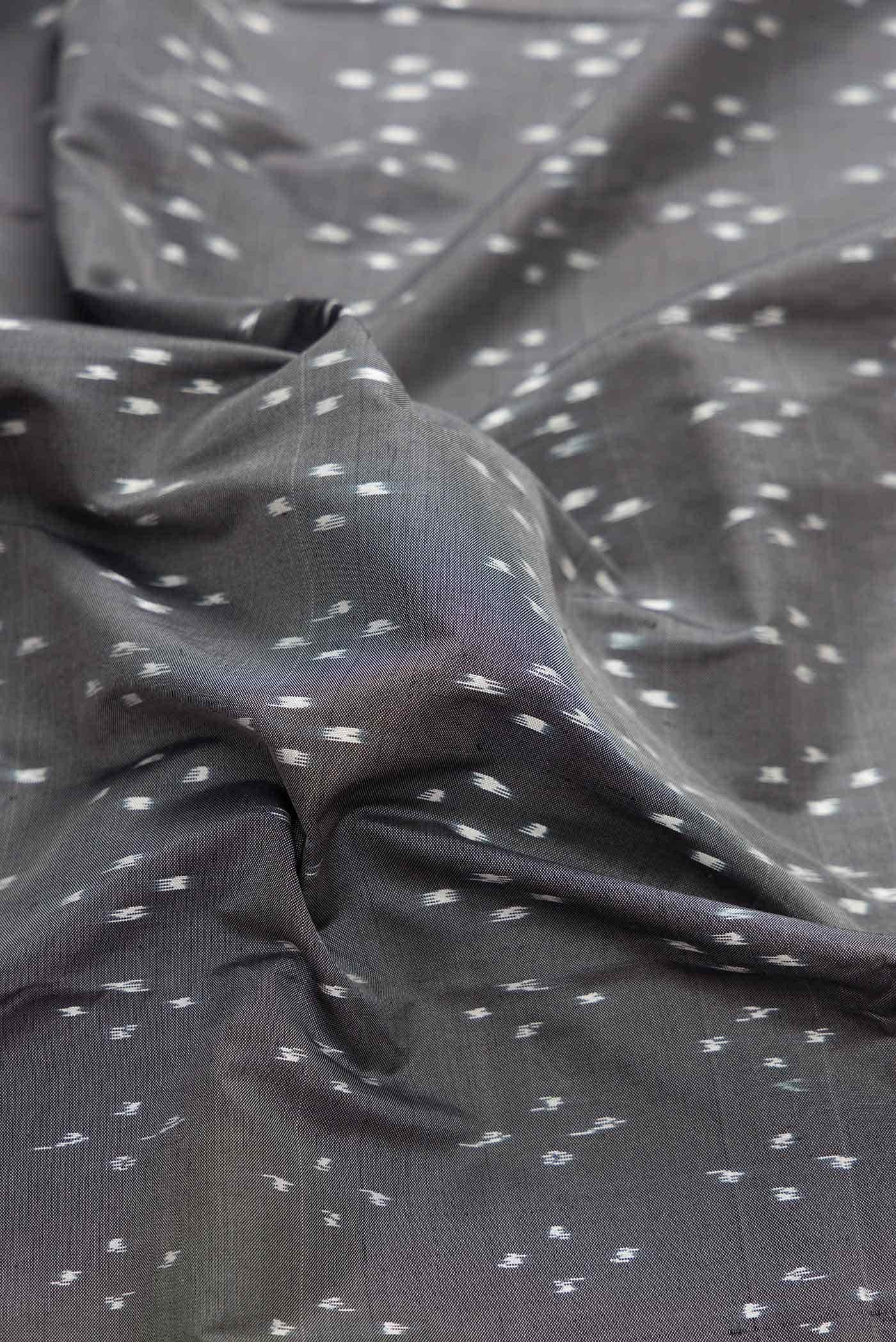 Grey Dual Tone Double Ikat Saree