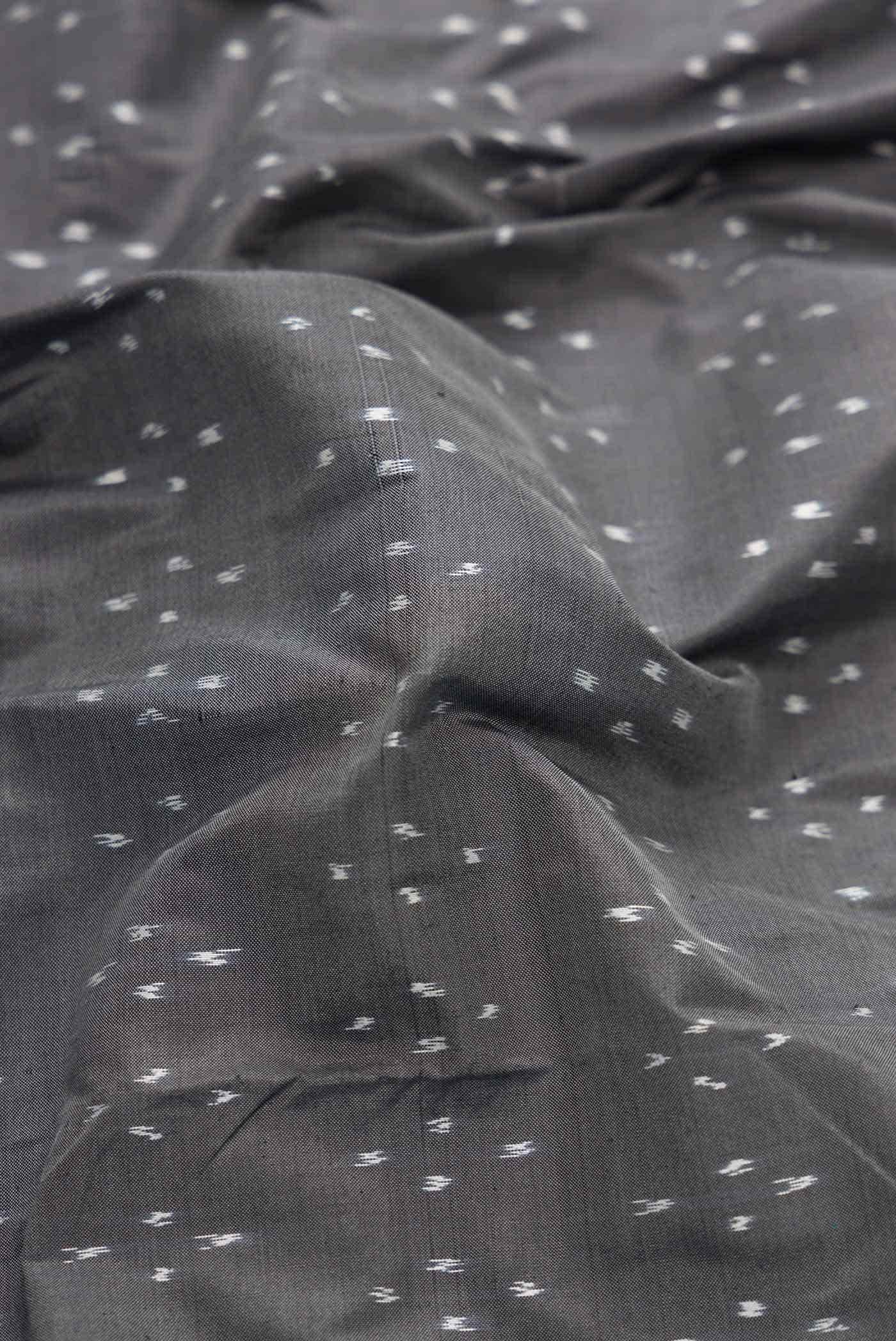 Grey Dual Tone Double Ikat Saree