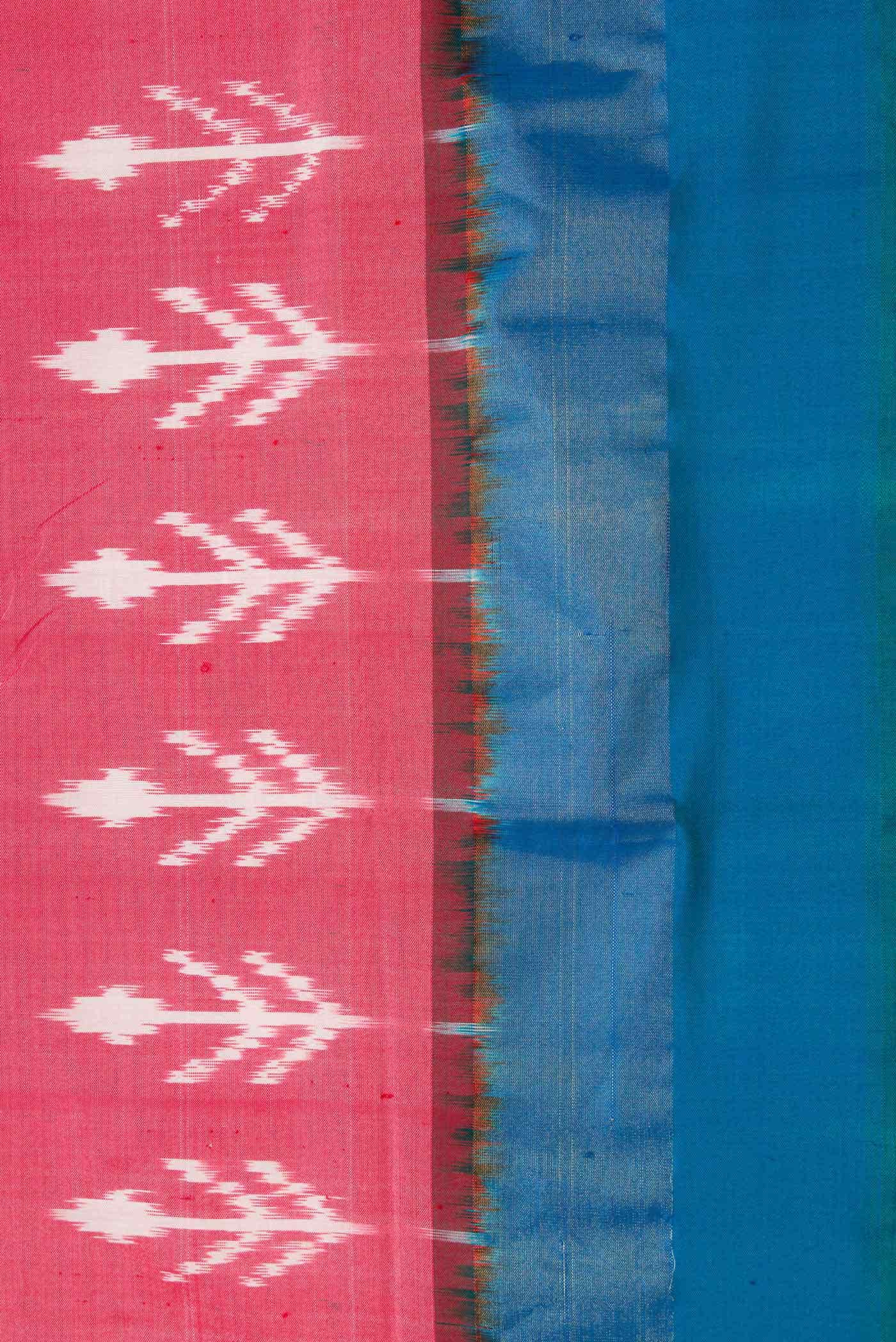 Dark Pink Double Ikat Saree
