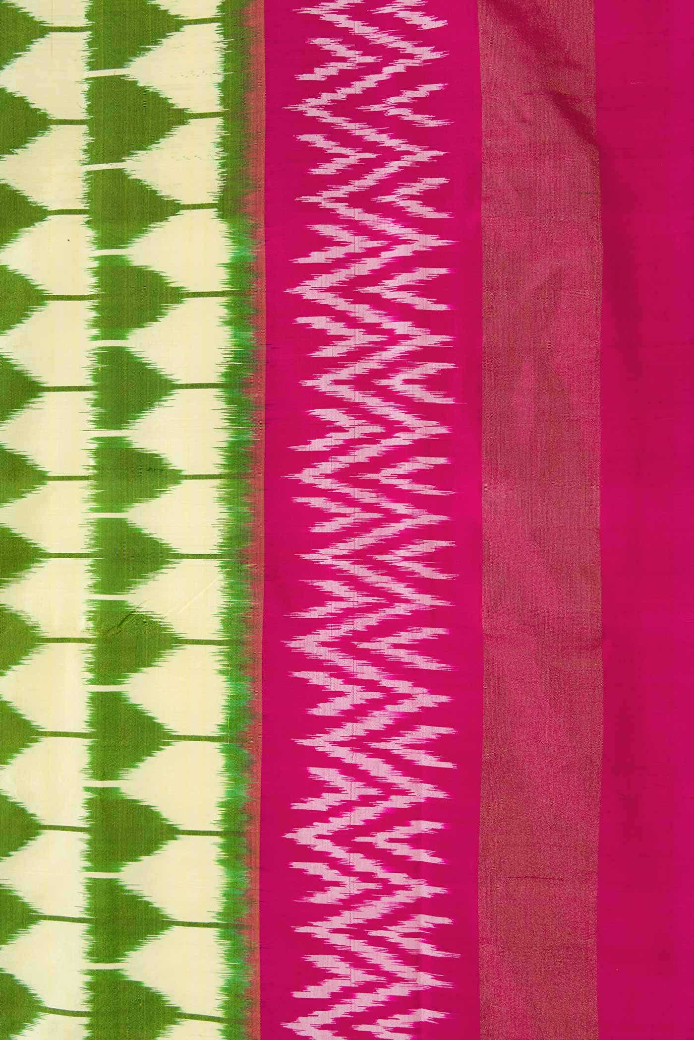 Green Dual Tone Double Ikat Saree