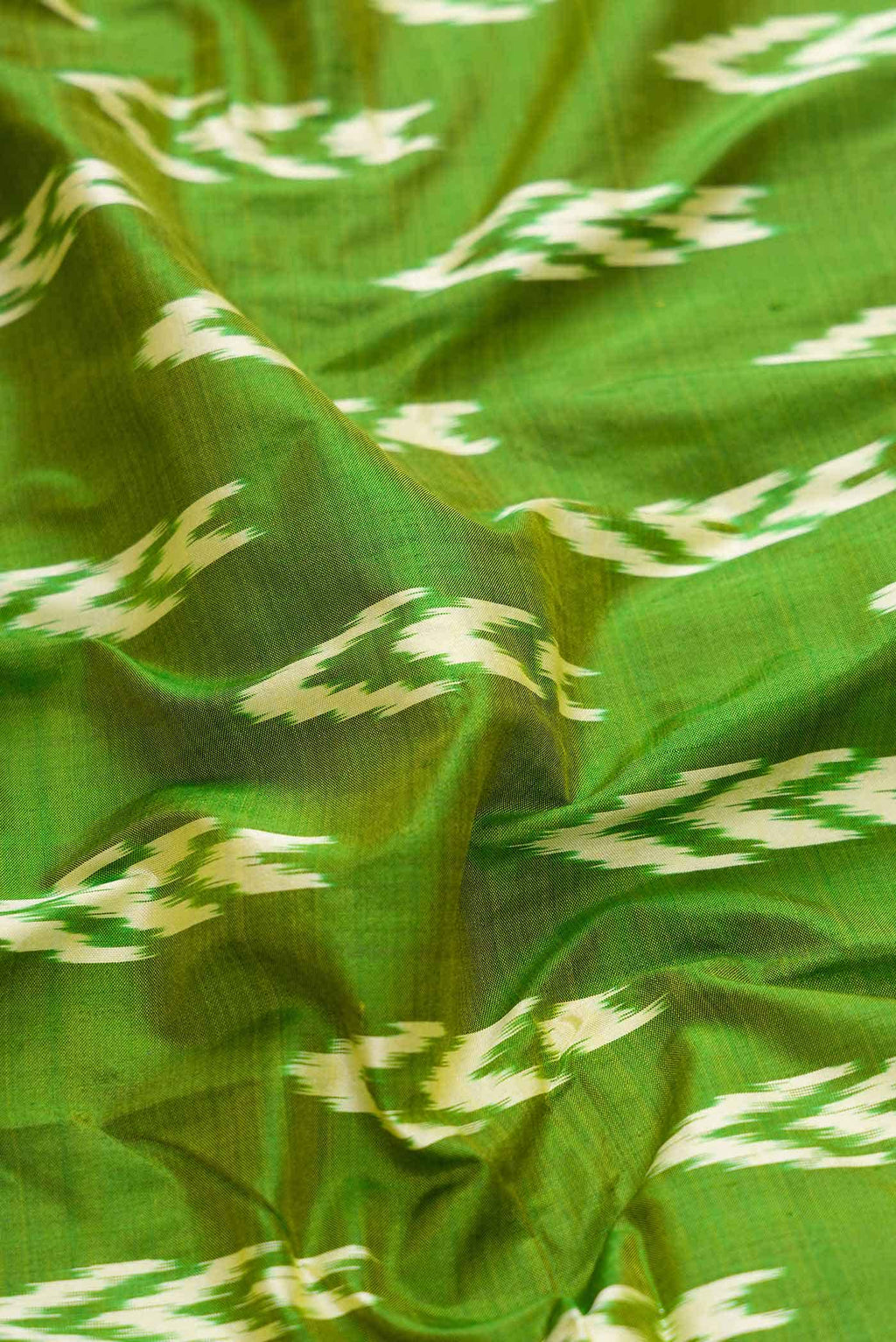Green Dual Tone Double Ikat Saree