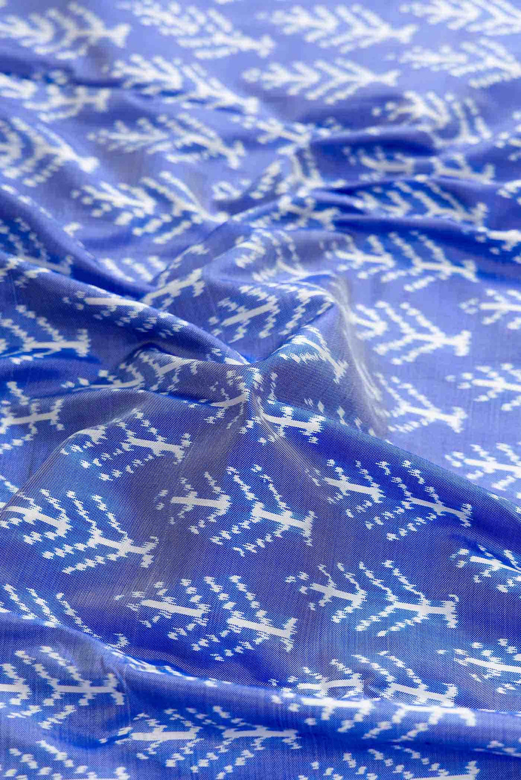 Blue Dual Tone Double Ikat Saree