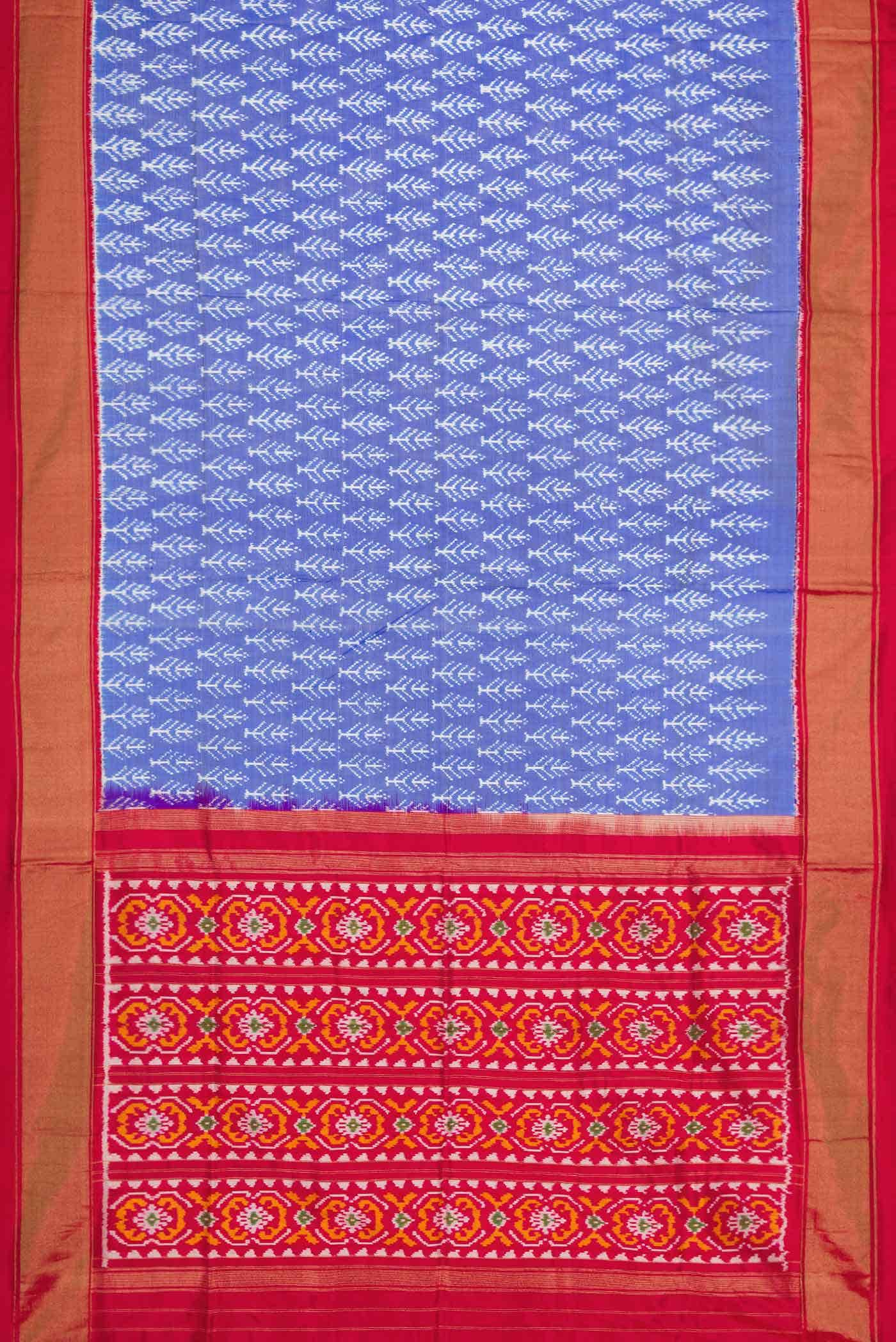 Blue Dual Tone Double Ikat Saree