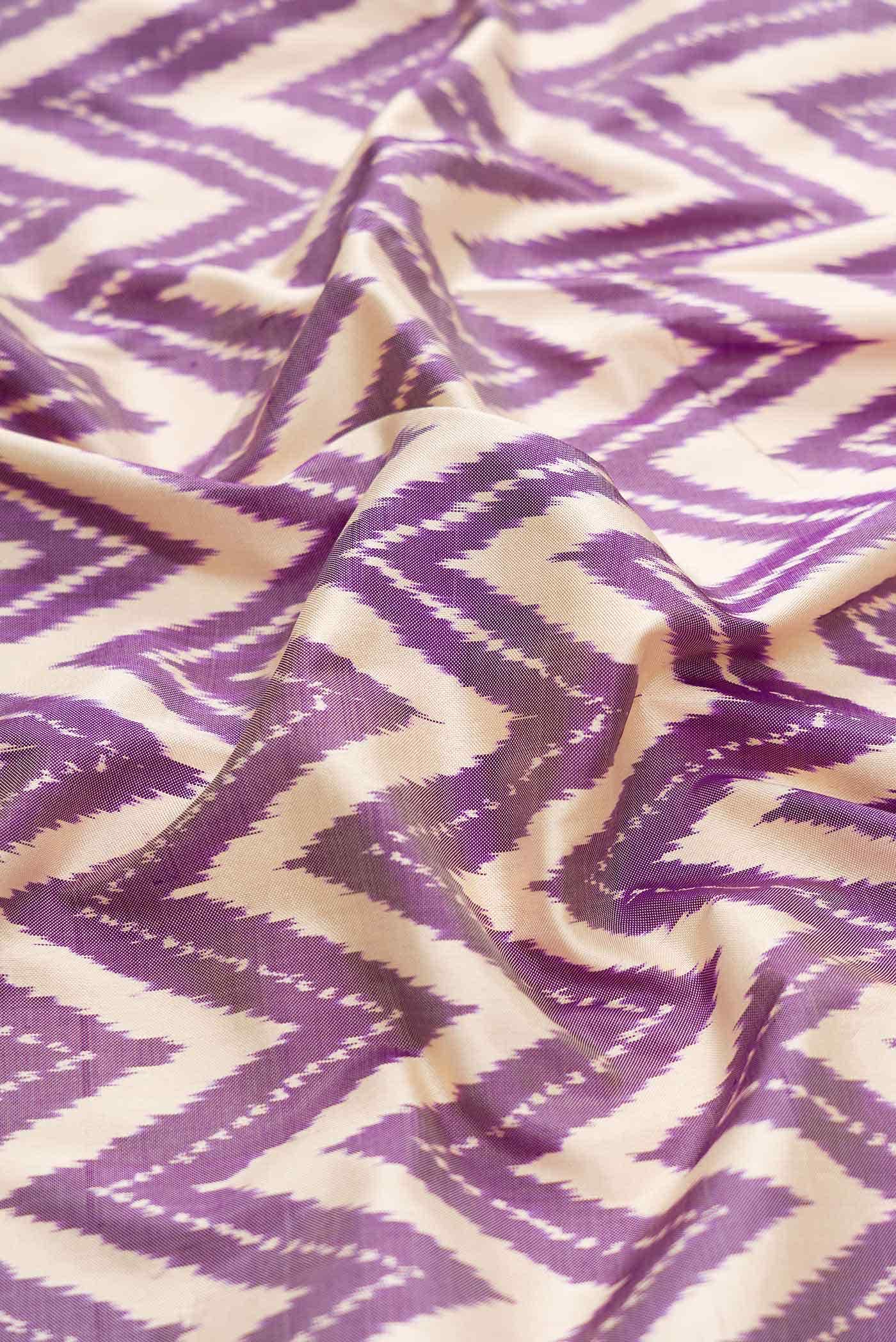 Beige Dual Tone Double Ikat Saree
