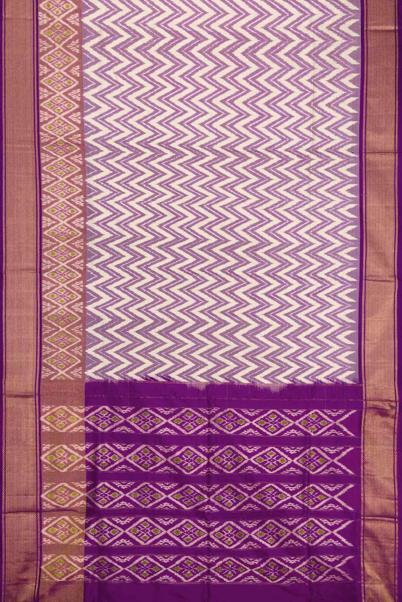 Beige Dual Tone Double Ikat Saree